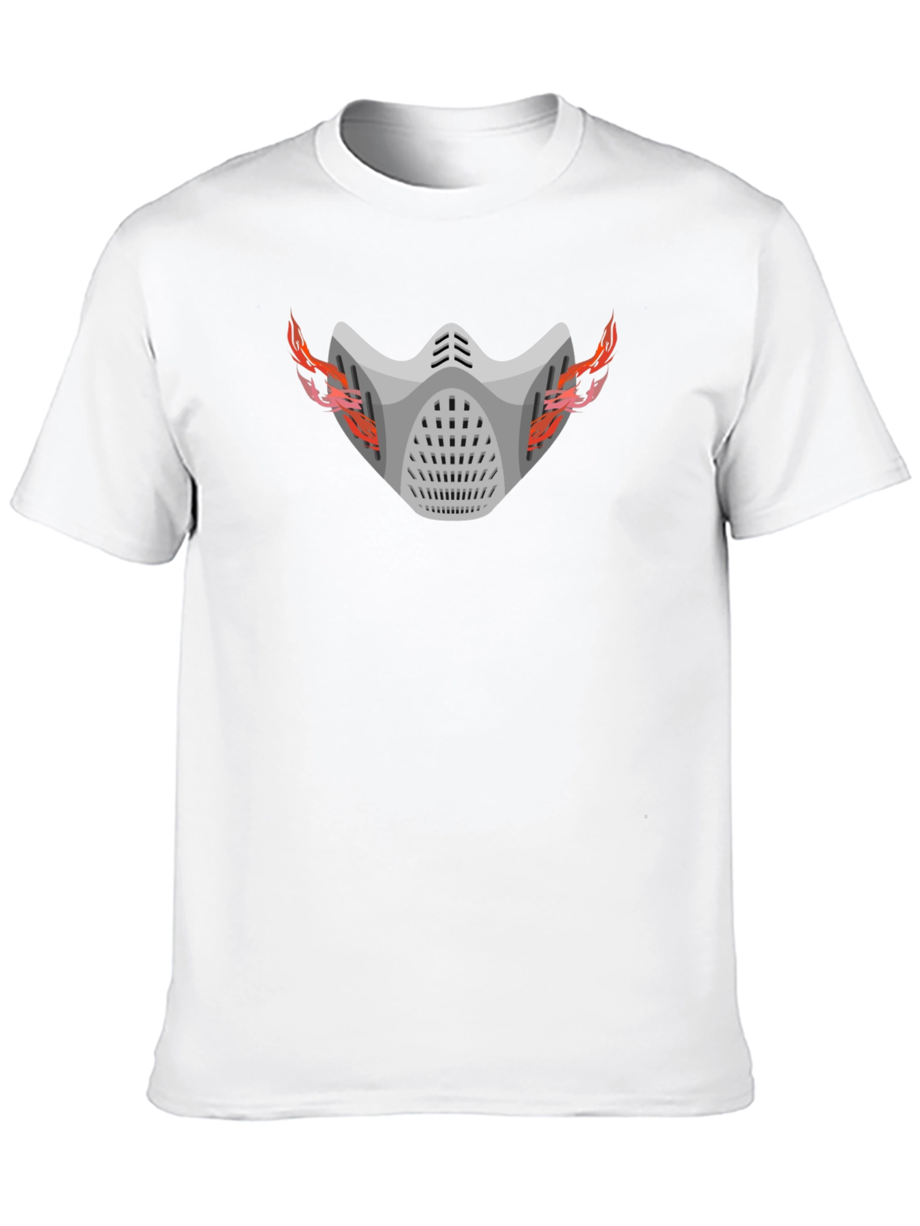 Masked Flames Graphic Black T-Shirt