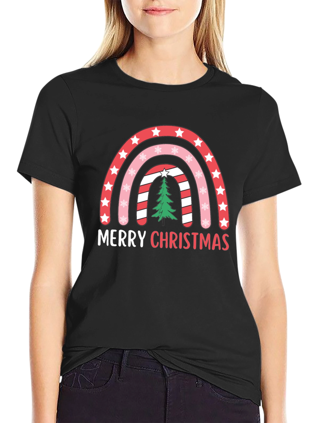 Merry Christmas Rainbow T-Shirt