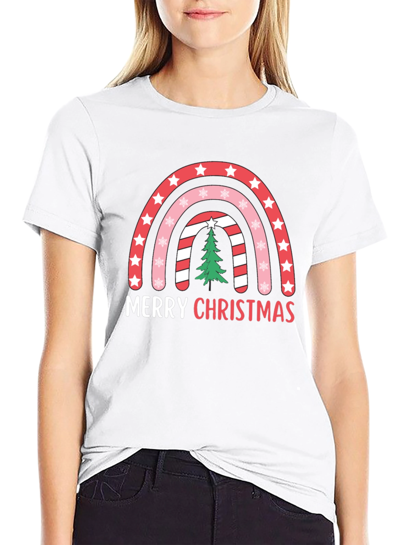 Merry Christmas Rainbow T-Shirt