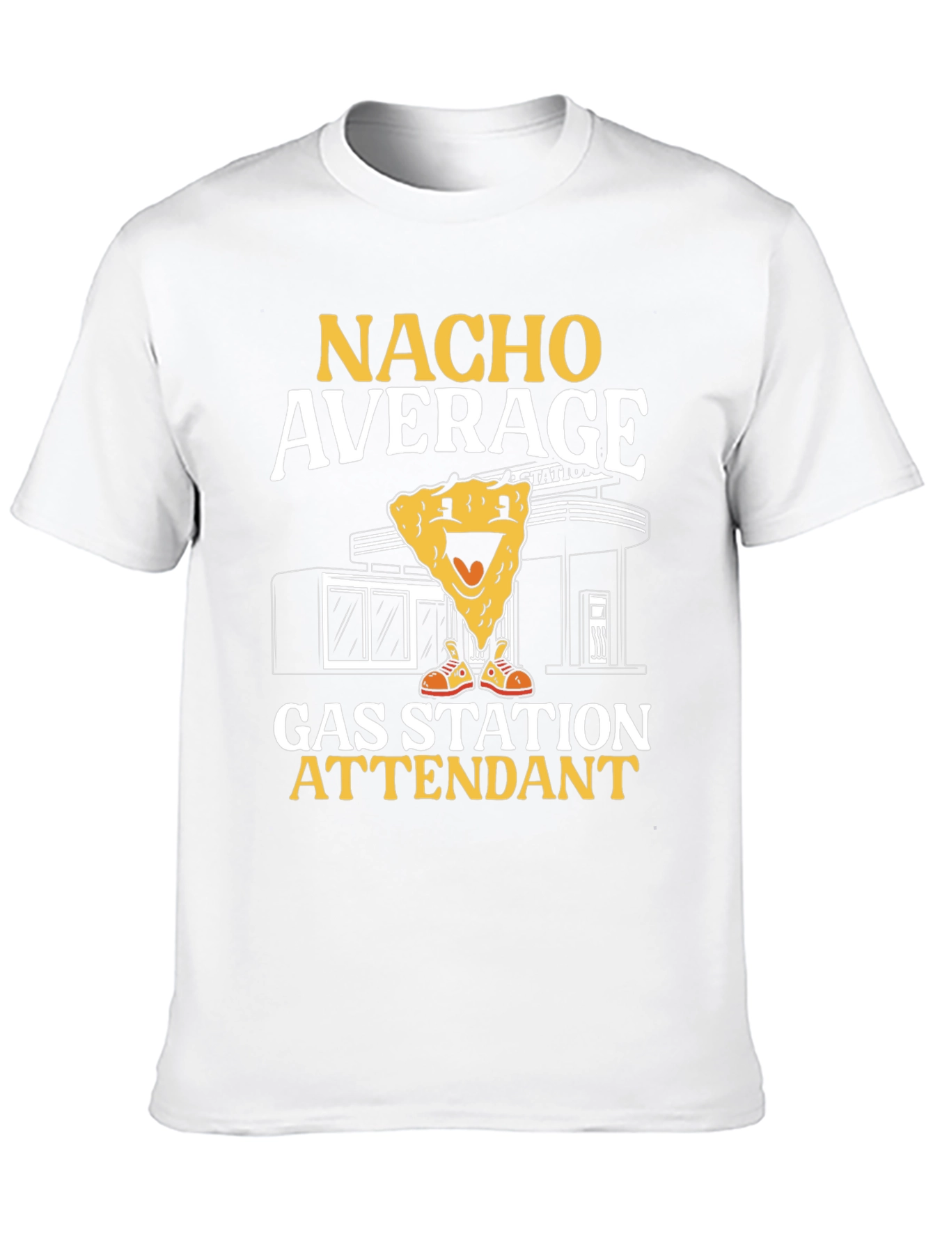 Nacho Average Gas Station Attendant Black T-Shirt