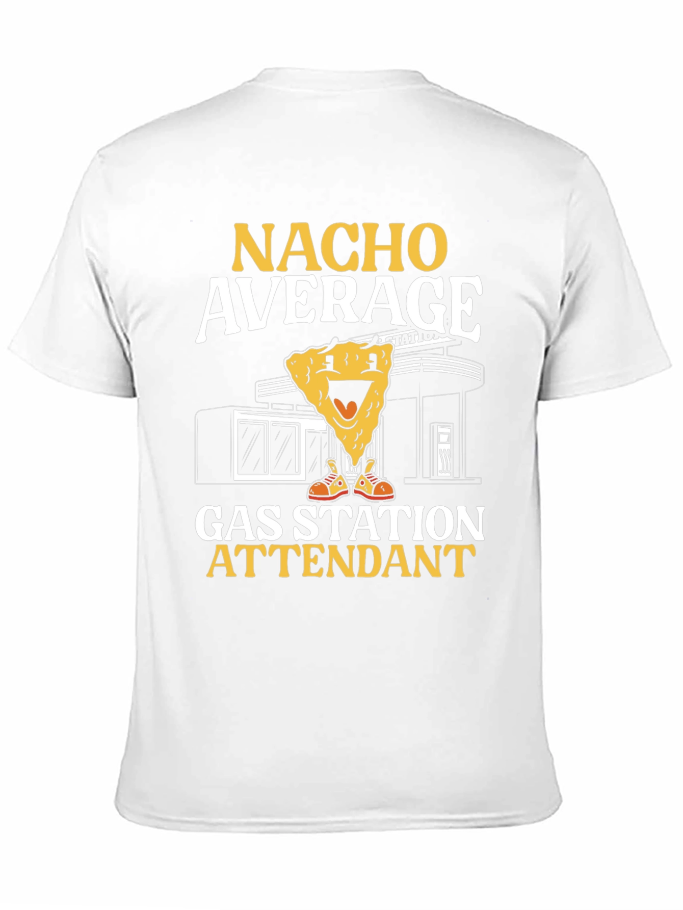Nacho Average Gas Station Attendant Black T-Shirt