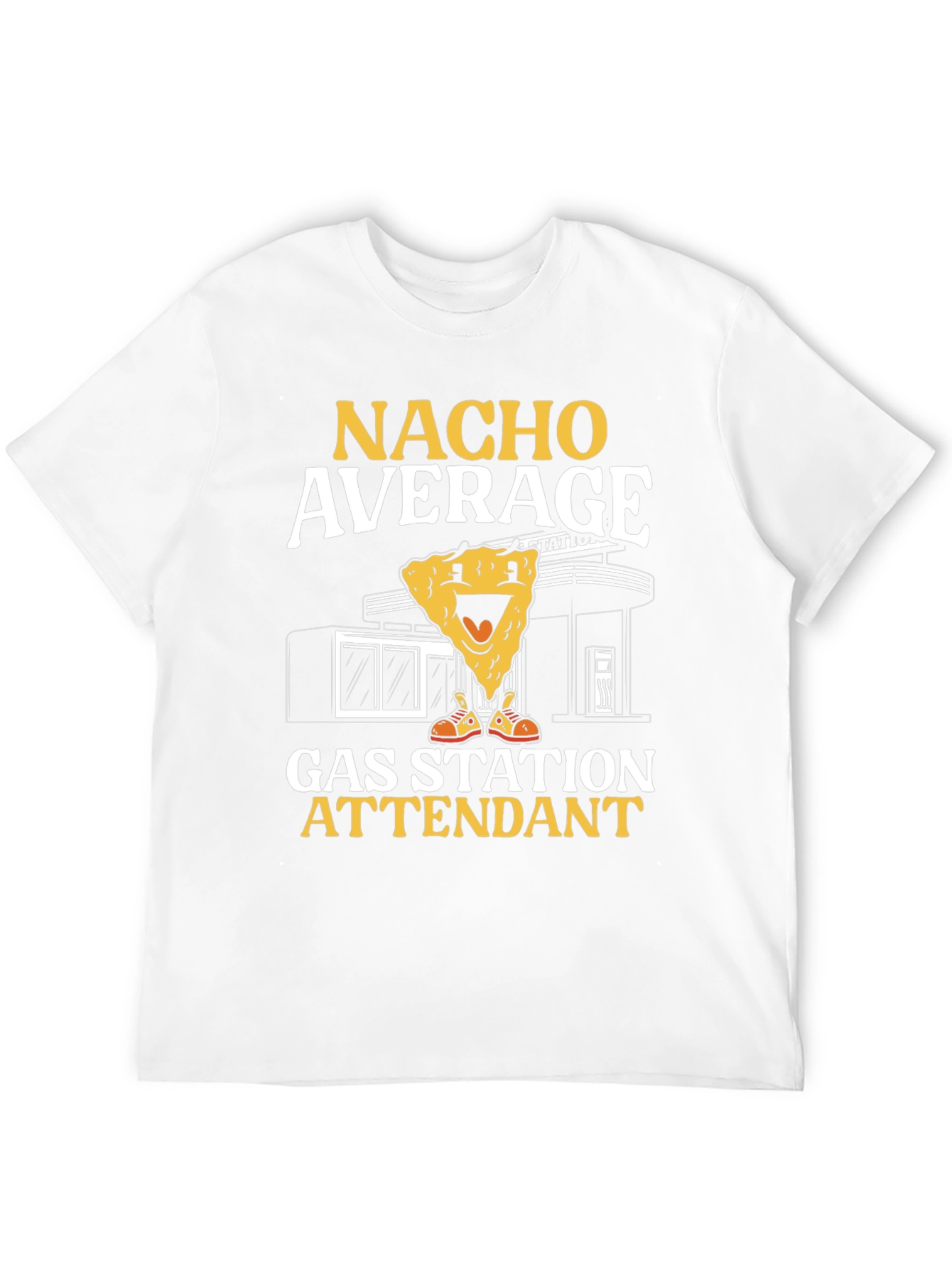 Nacho Average Gas Station Attendant Black T-Shirt