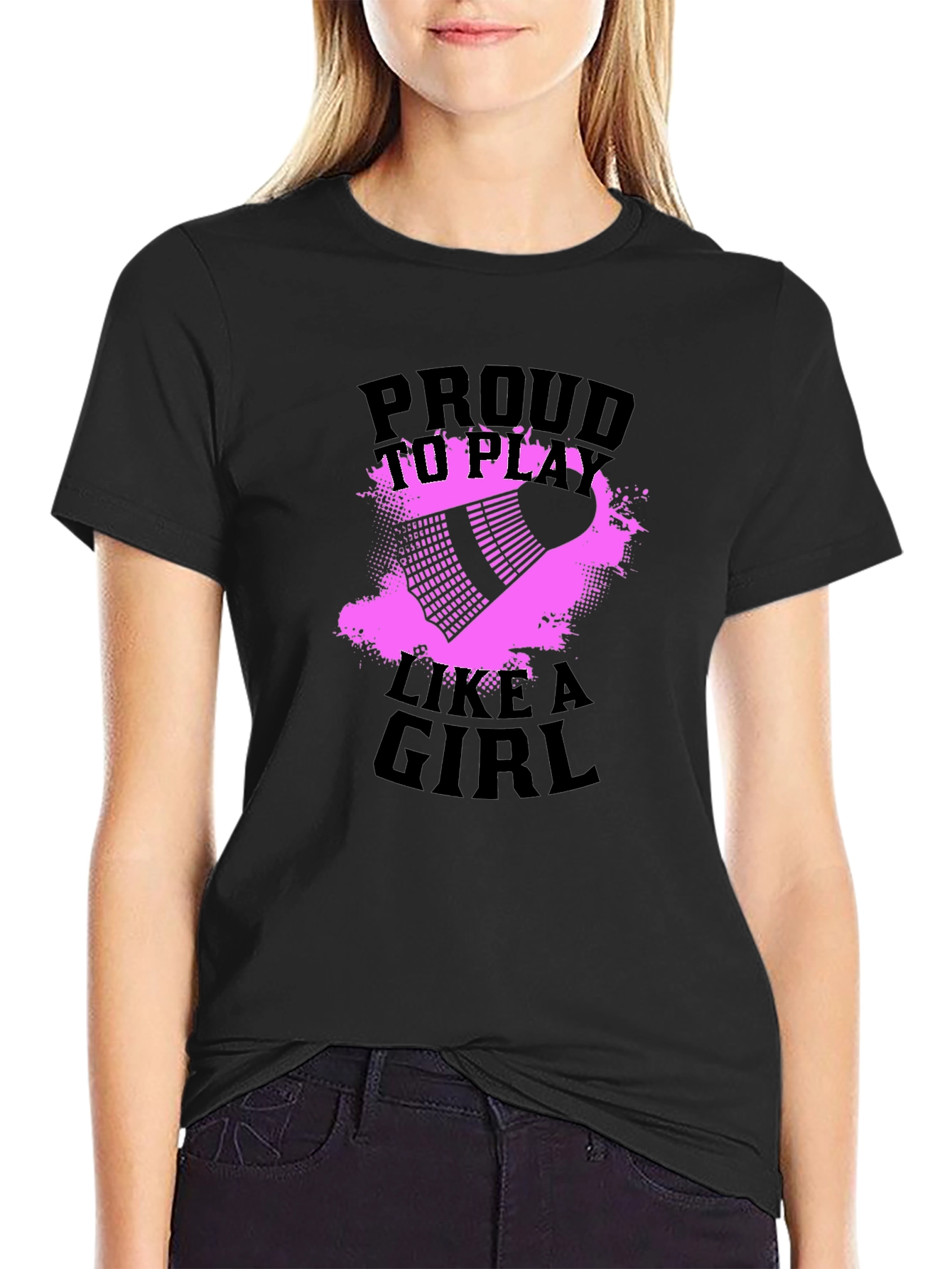Proud To Play Like A Girl Badminton T-Shirt