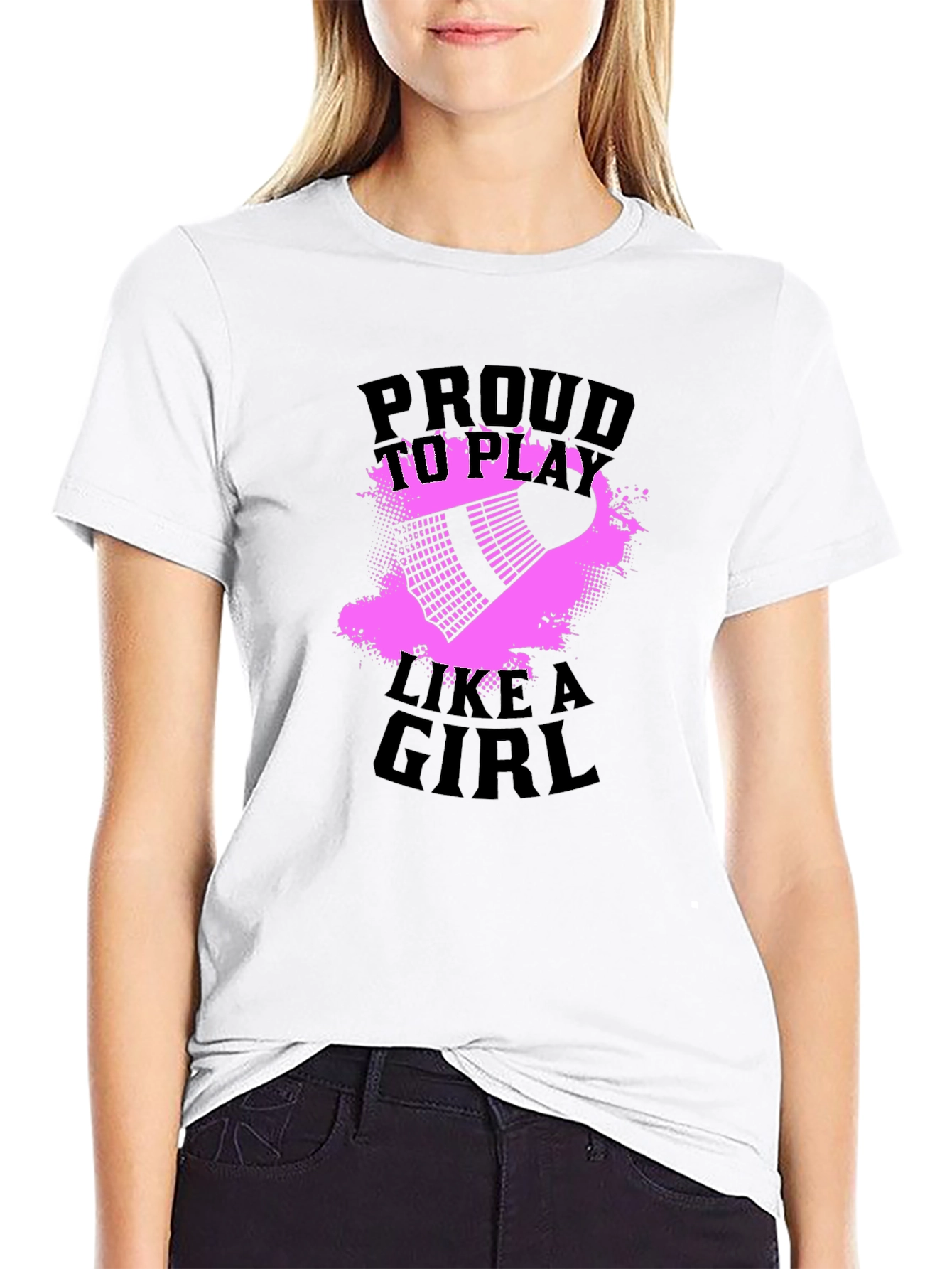 Proud To Play Like A Girl Badminton T-Shirt