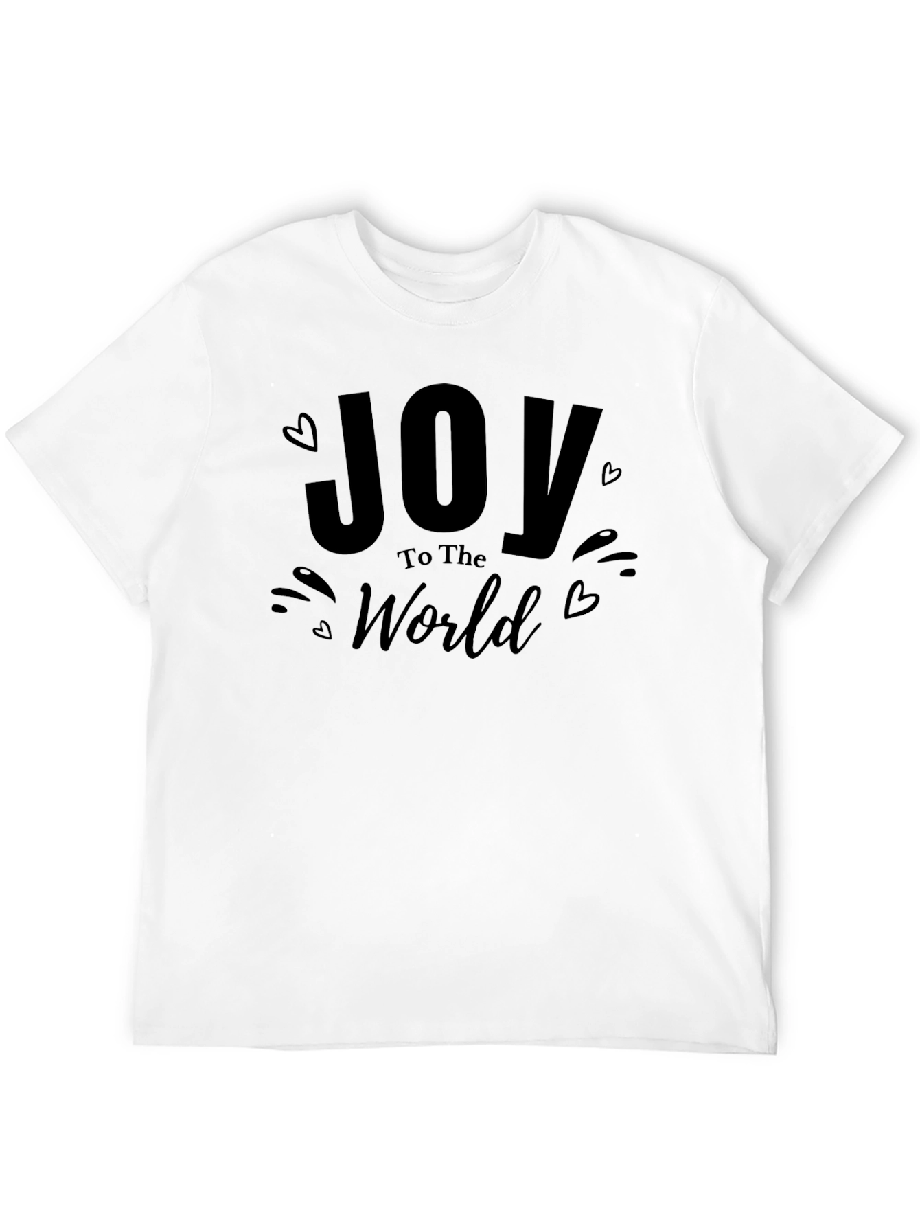 Joy to the World Black Graphic Tee Shirt