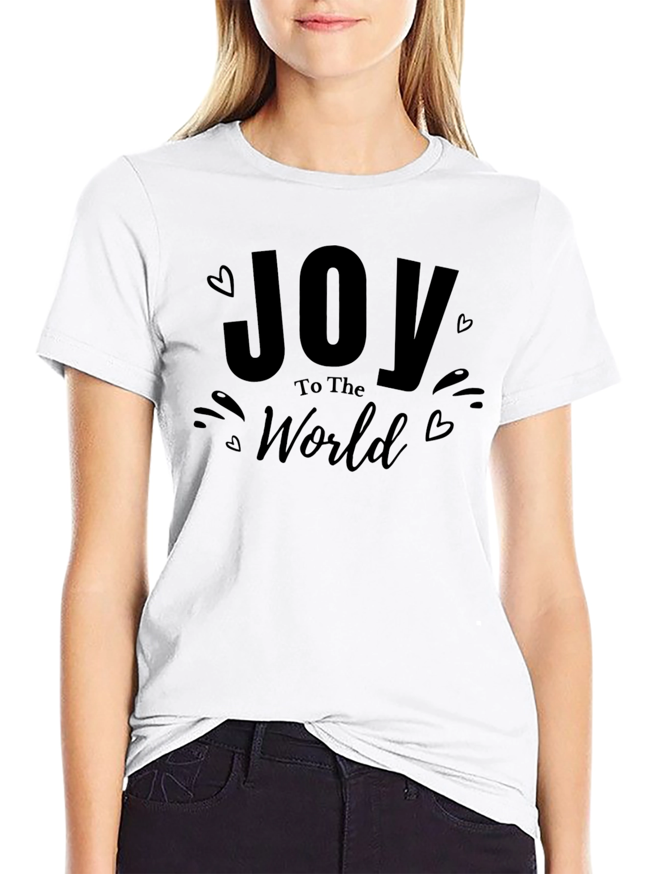 Joy to the World Black Graphic Tee Shirt