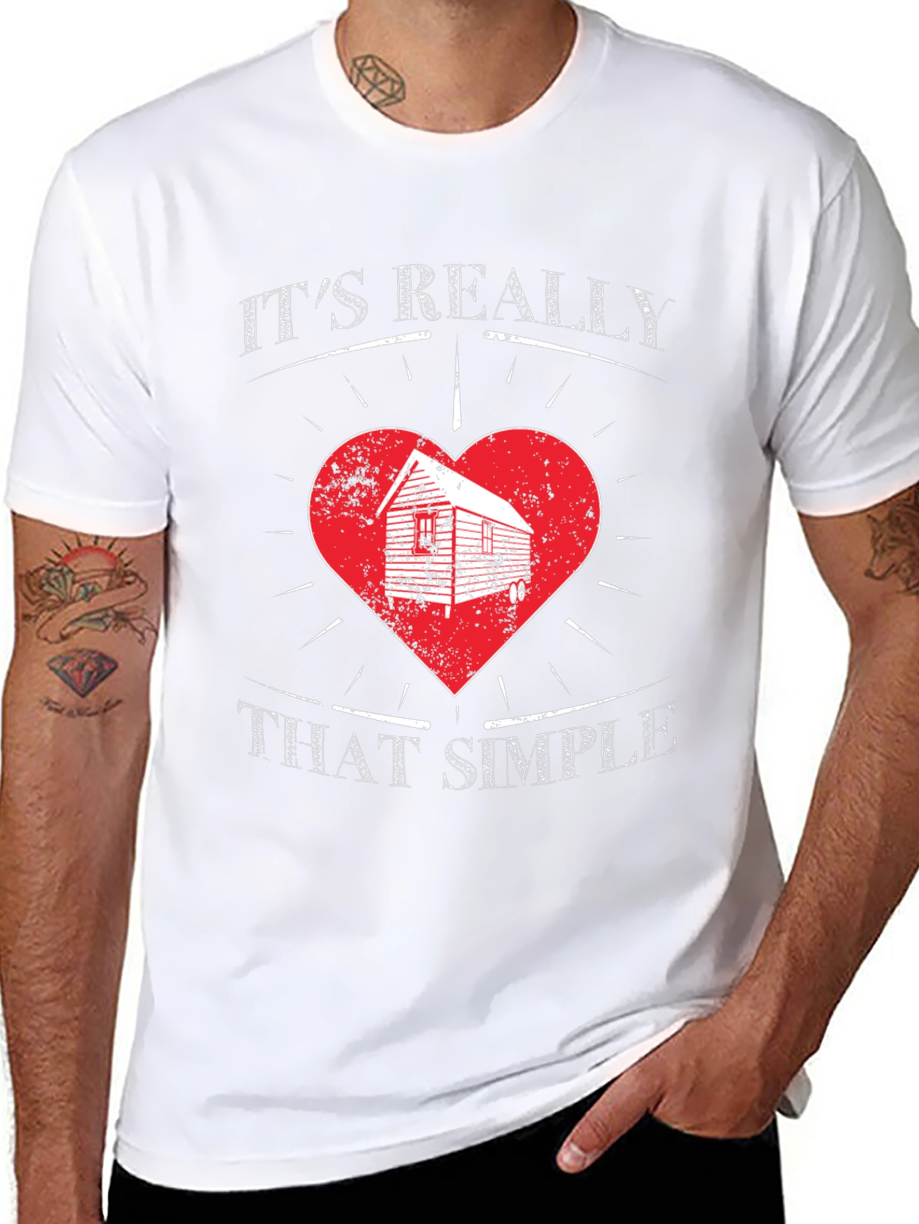 Its Really That Simple T-Shirt Cabin in Heart Design