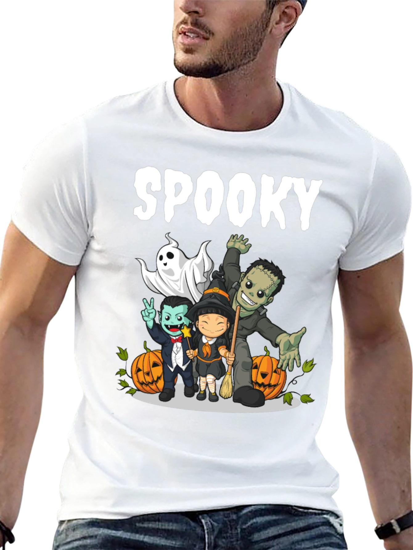 Spooky Halloween Character Graphic T-Shirt