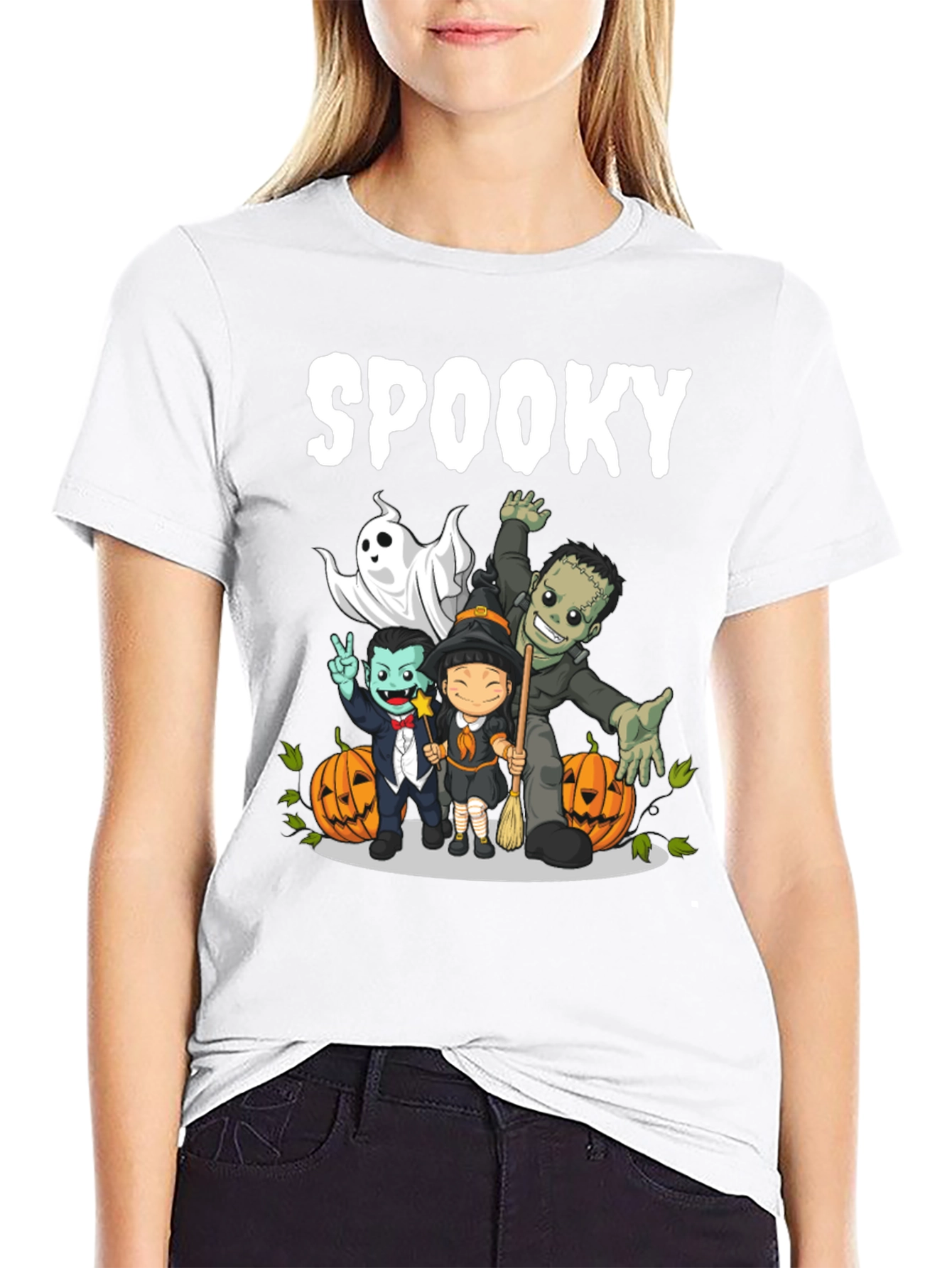 Spooky Halloween Character Graphic T-Shirt