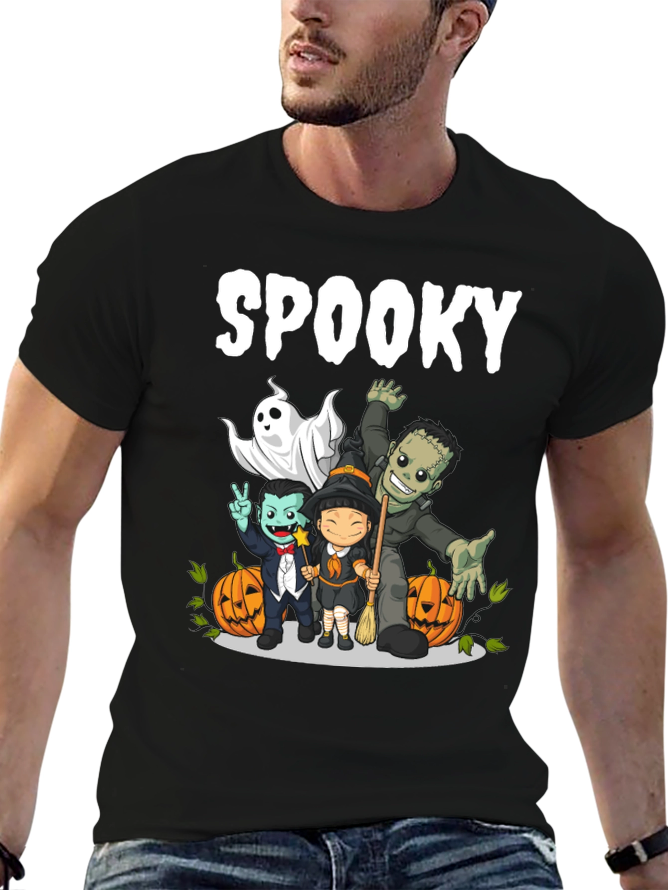 Spooky Halloween Character Graphic T-Shirt