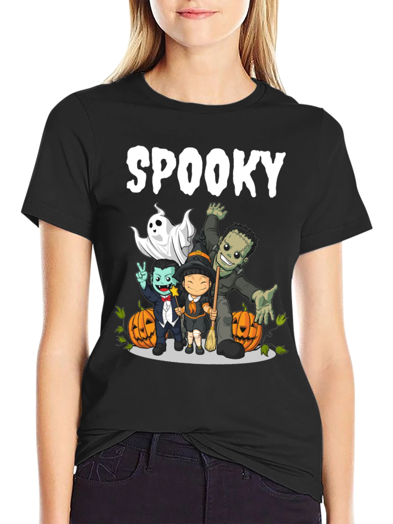 Spooky Halloween Character Graphic T-Shirt