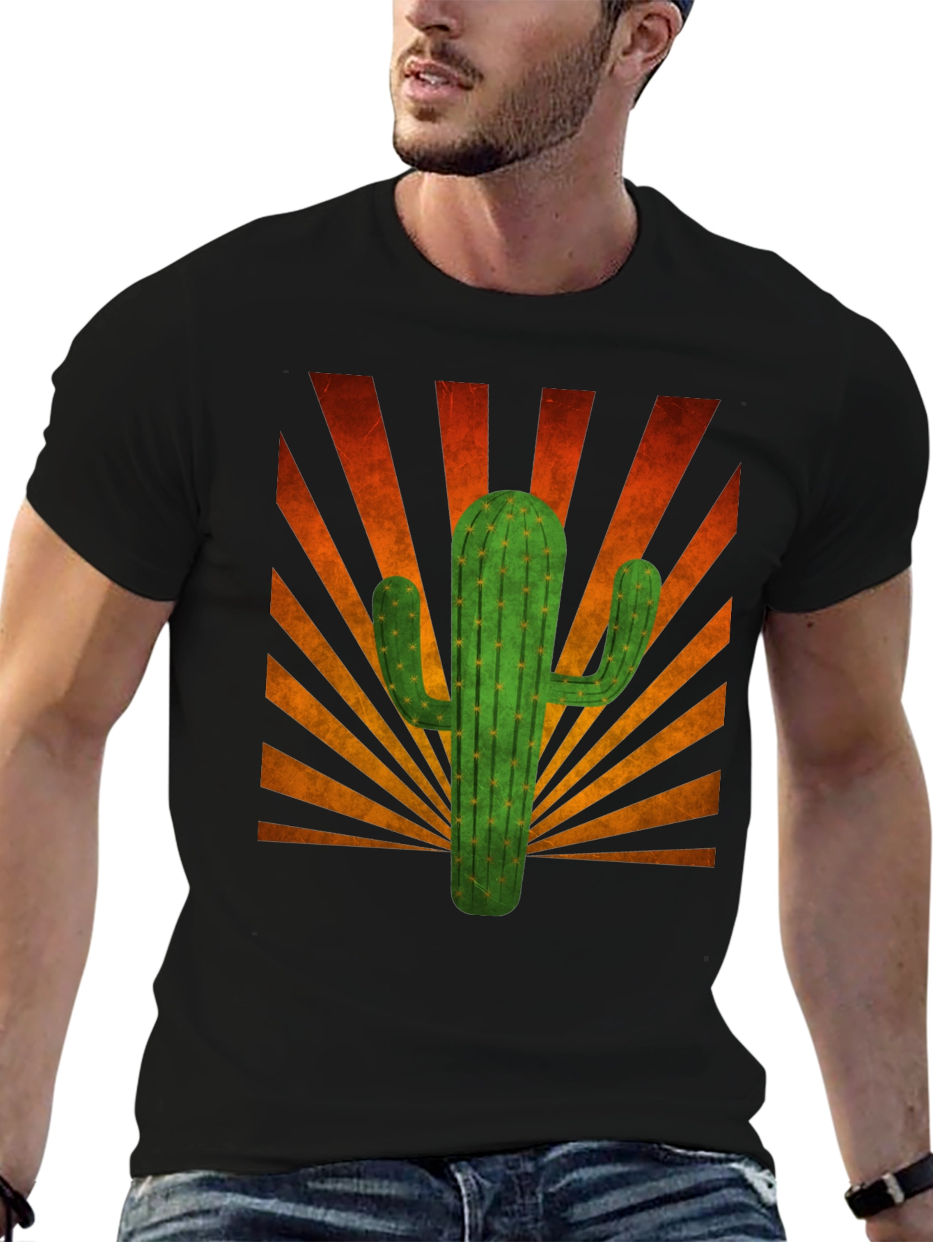 Cactus Sunset Graphic Tee - Desert Vibes T-Shirt