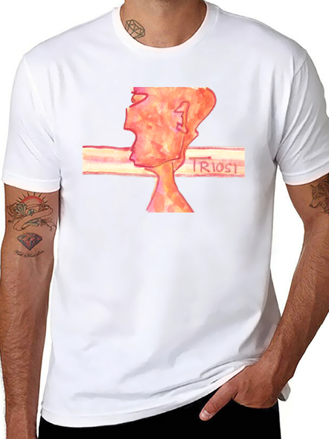 Abstract Art Black T-Shirt - Triost Design