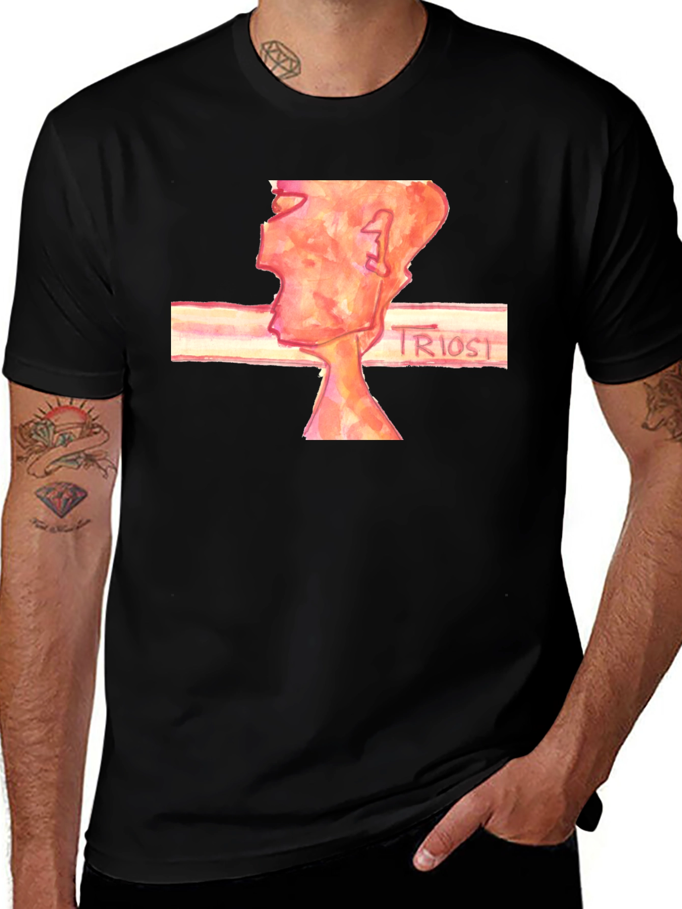 Abstract Art Black T-Shirt - Triost Design