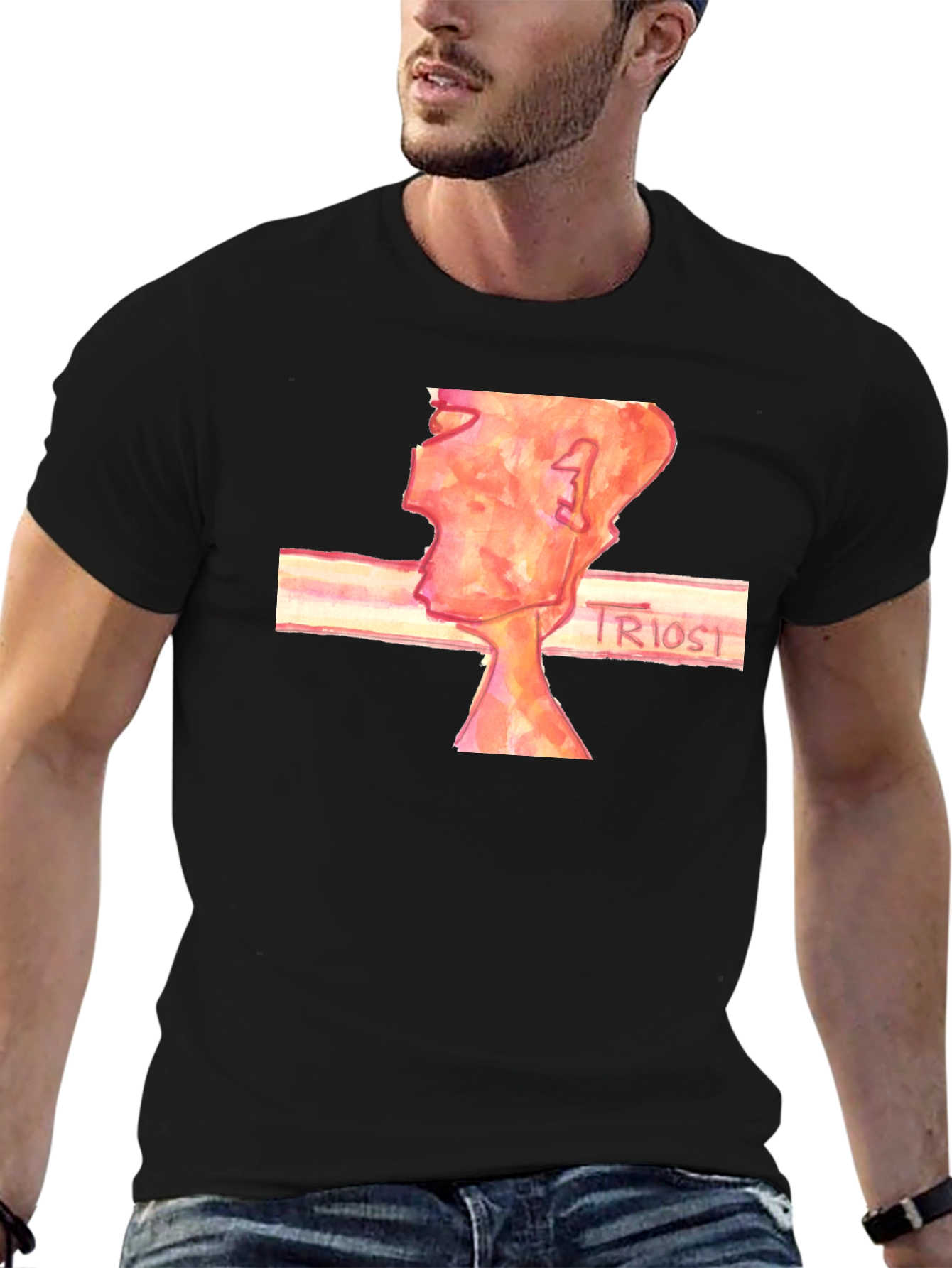 Abstract Art Black T-Shirt - Triost Design