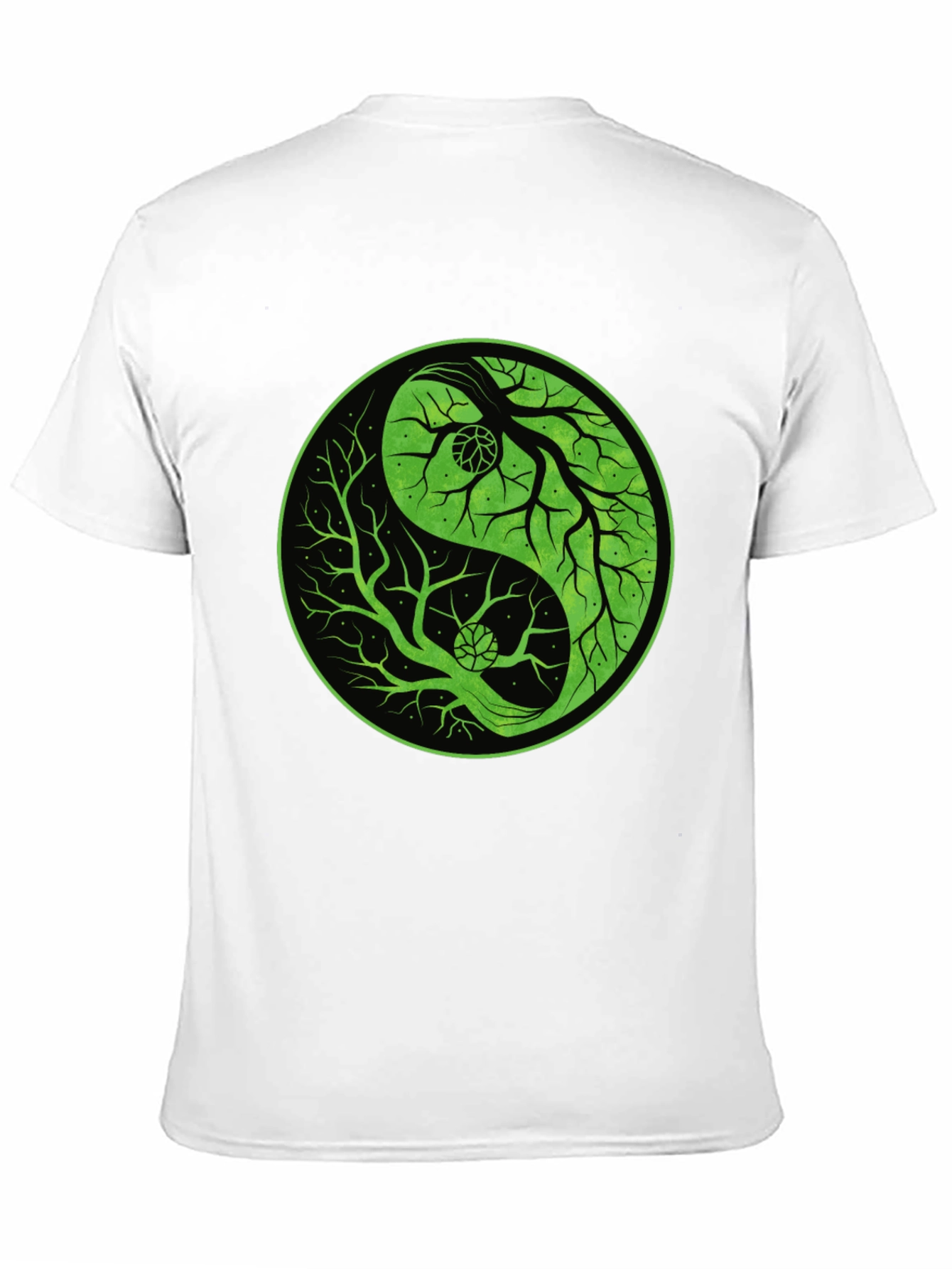 Yin Yang Tree Graphic Tee - Black