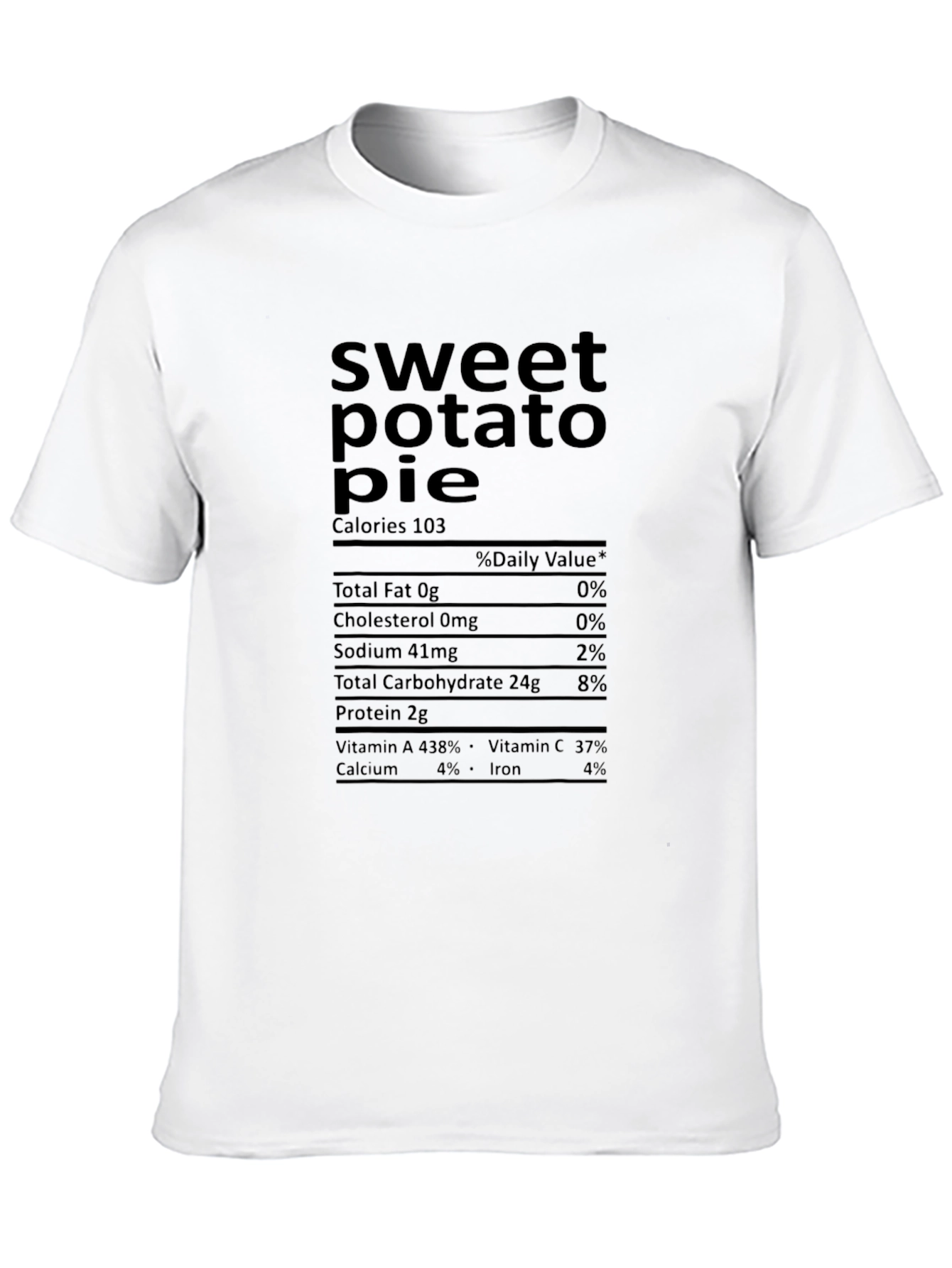 Sweet Potato Pie Nutrition Facts T-Shirt