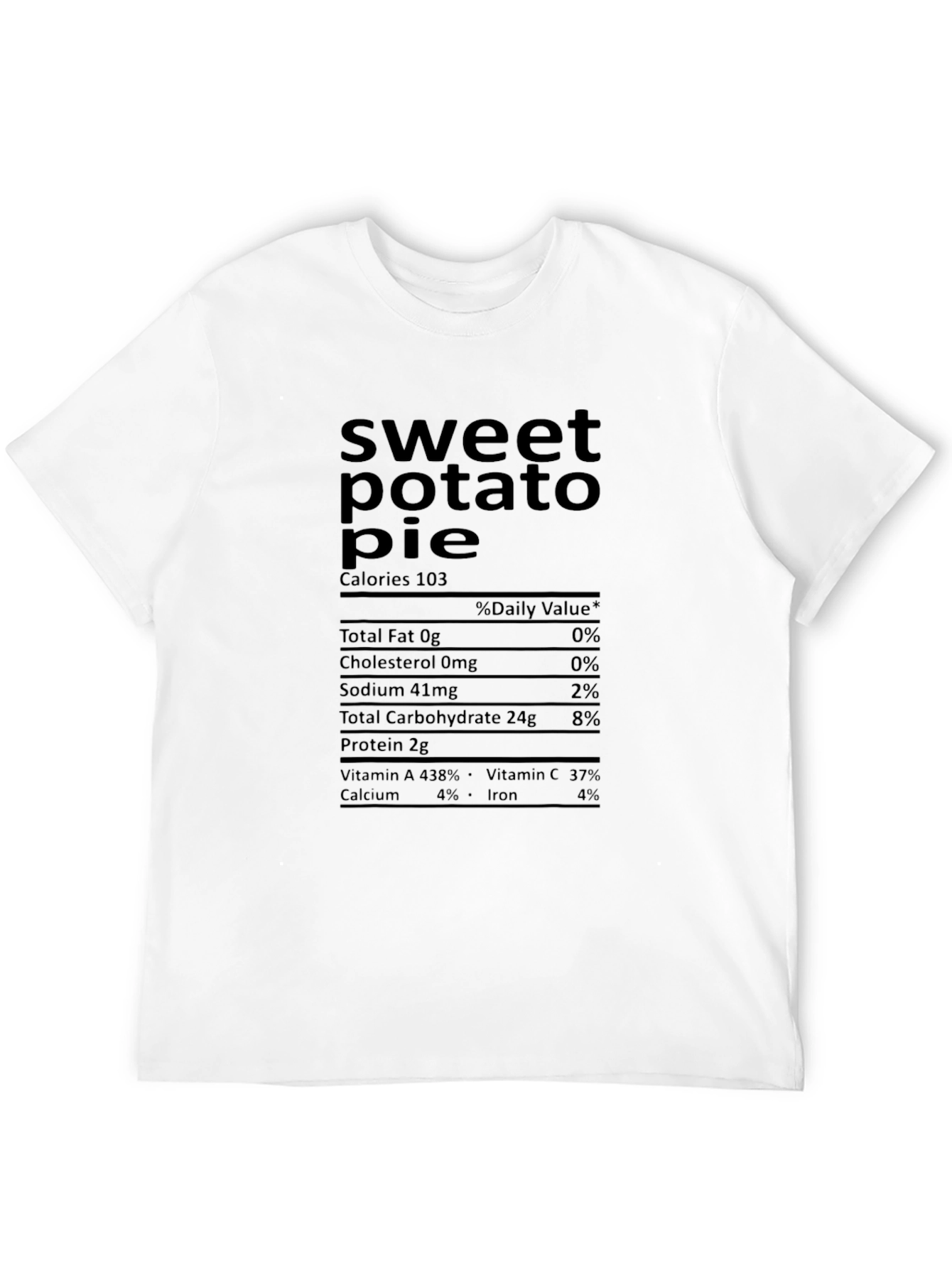 Sweet Potato Pie Nutrition Facts T-Shirt