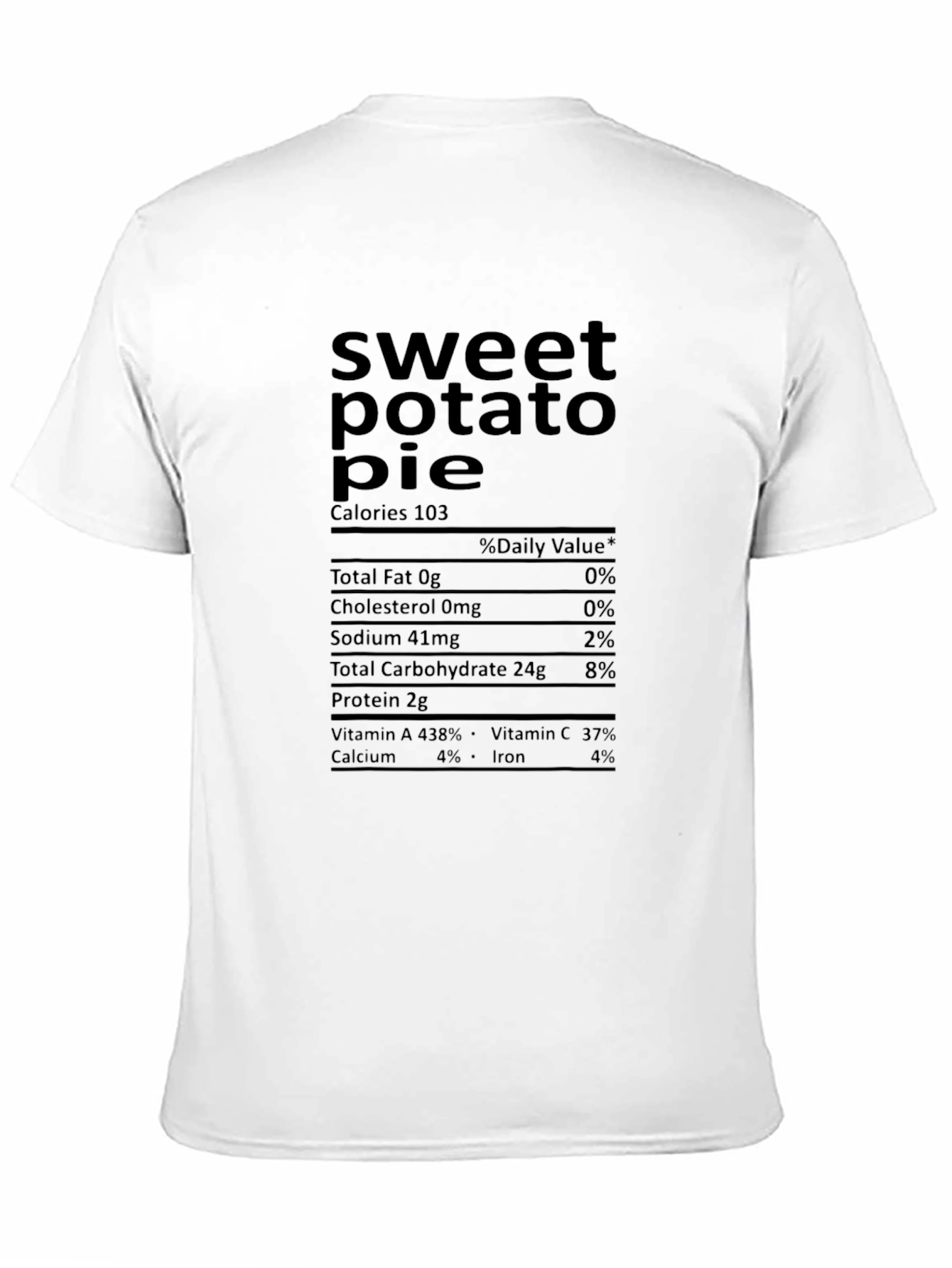 Sweet Potato Pie Nutrition Facts T-Shirt