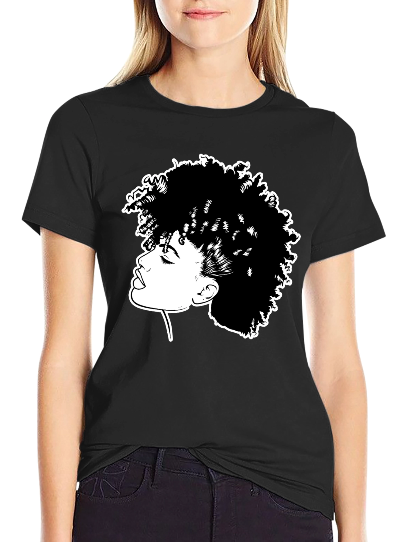 Black Afro Queen Graphic Tee