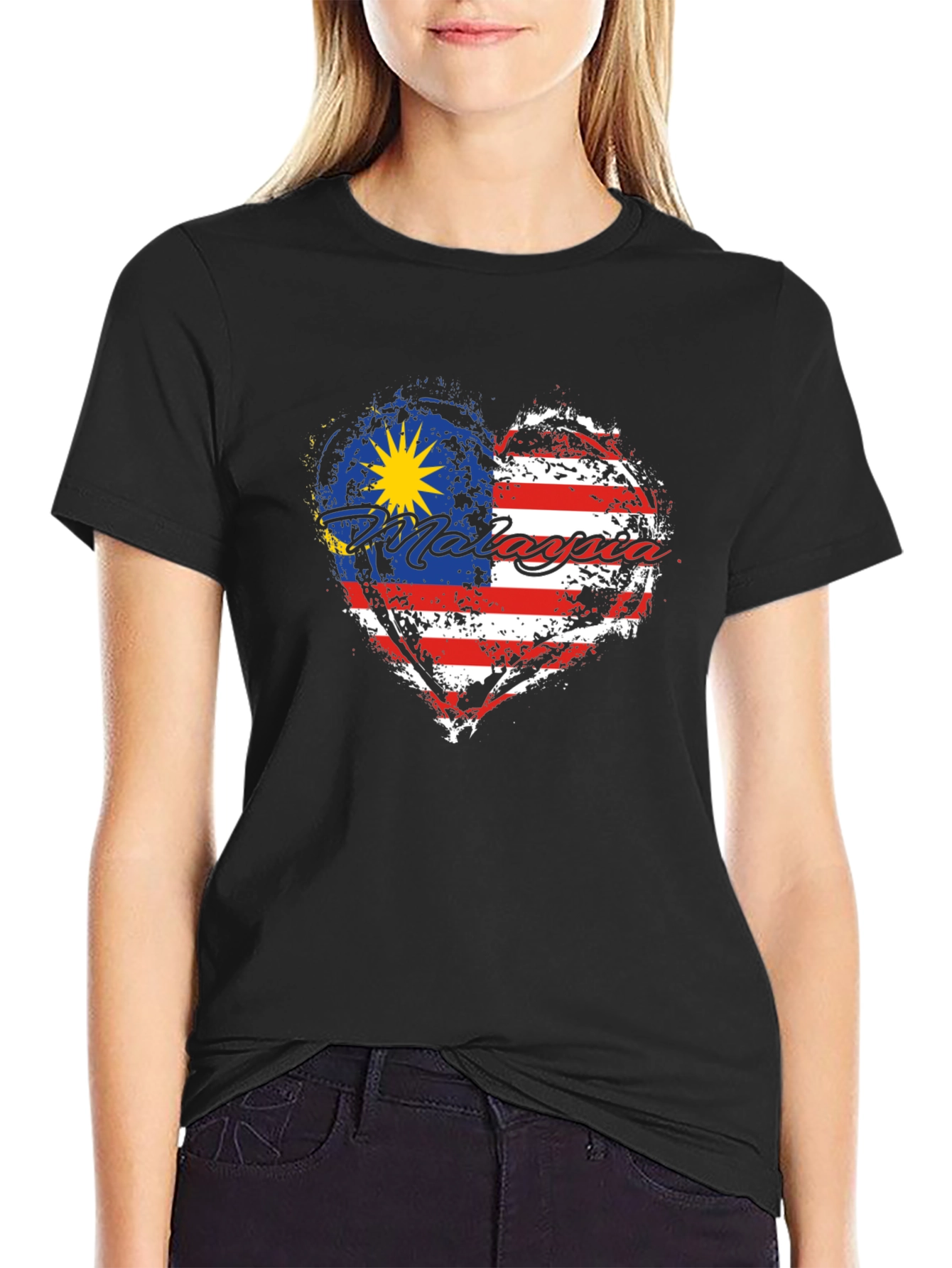 Malaysia Flag Heart T-Shirt