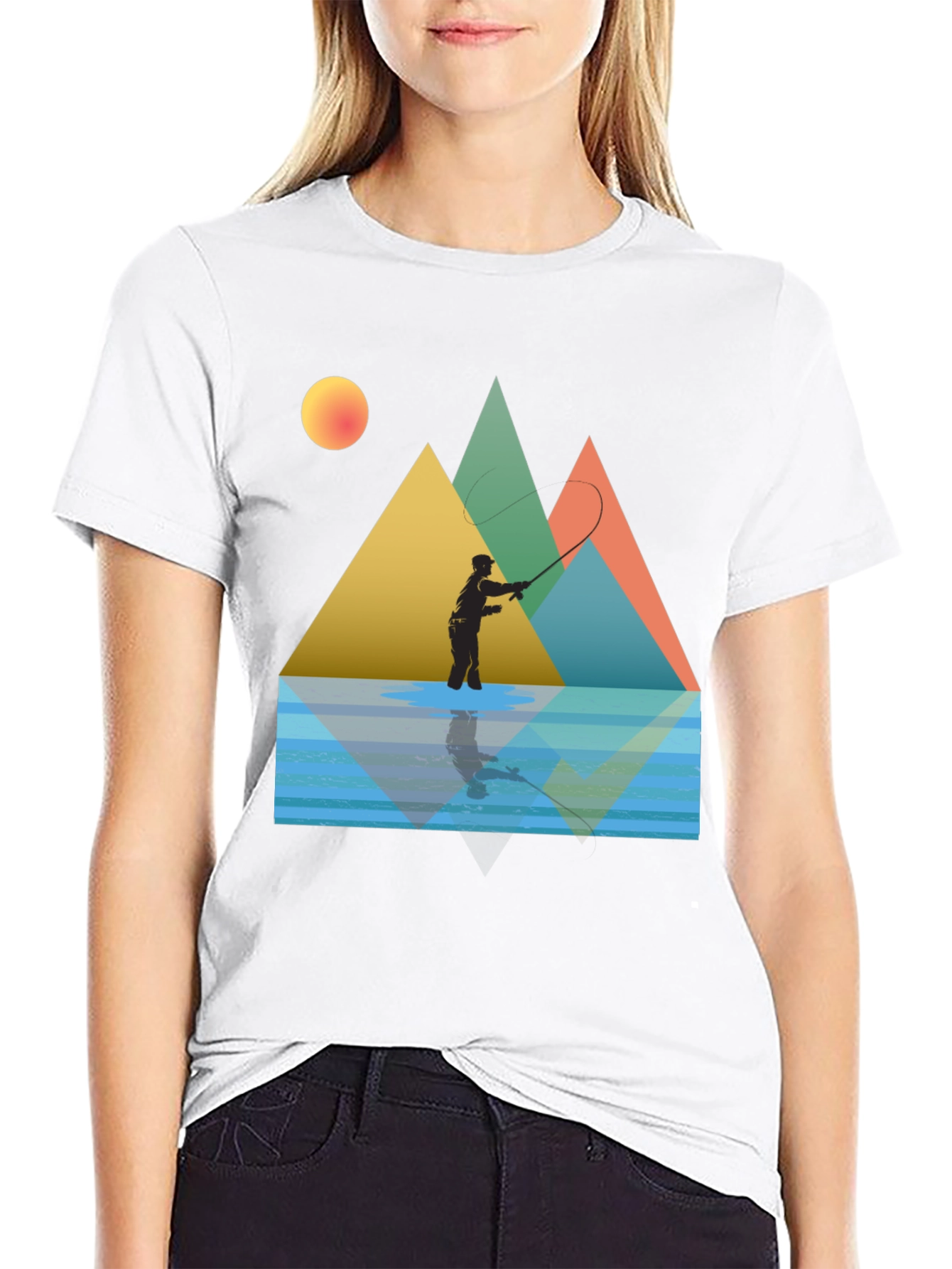 Fishing Scene Graphic Tee
