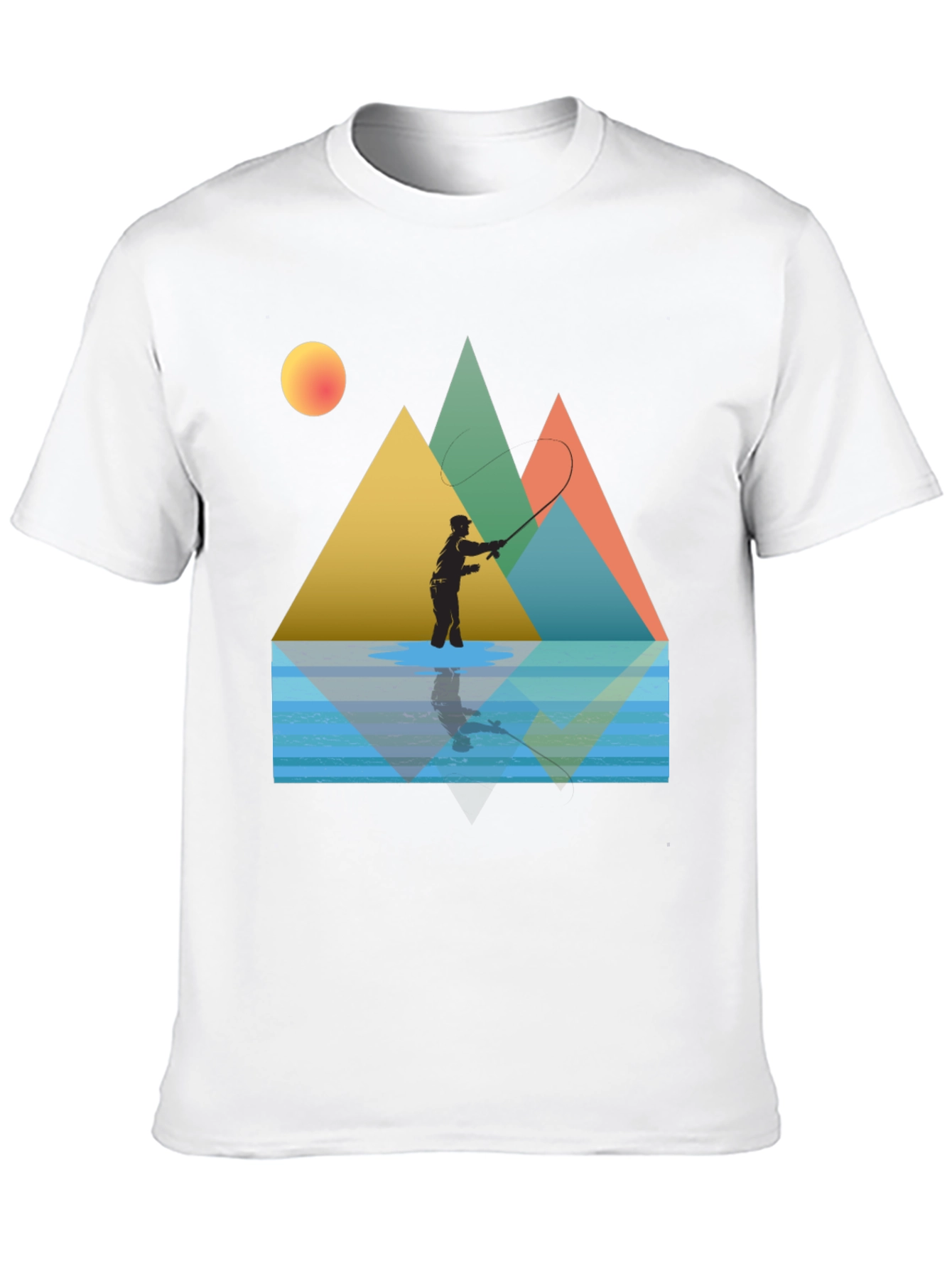 Fishing Scene Graphic Tee
