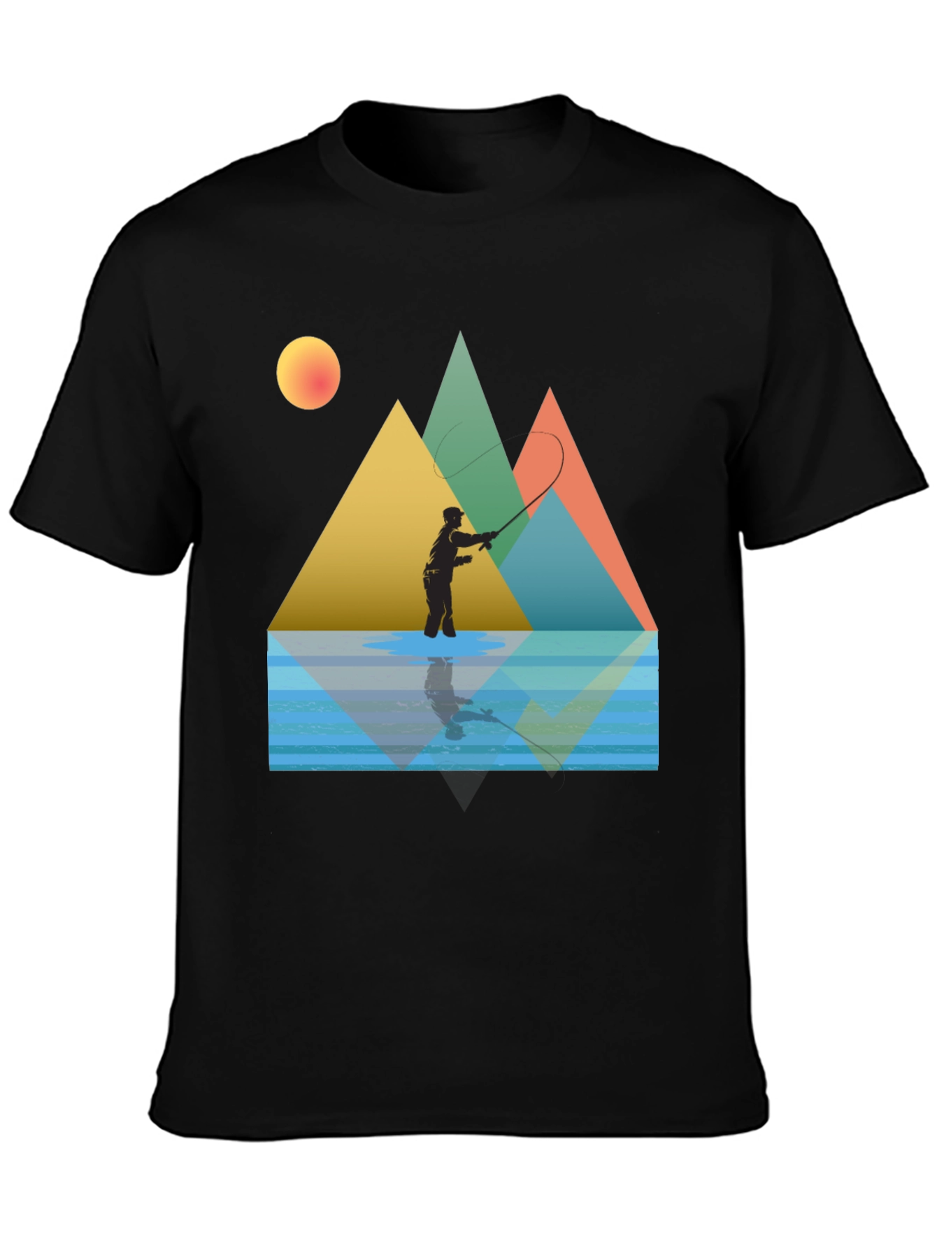 Fishing Scene Graphic Tee