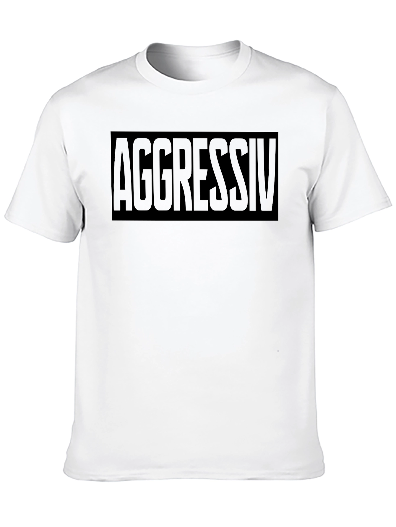 Aggressive Black Graphic Tee - Bold Statement T-Shirt