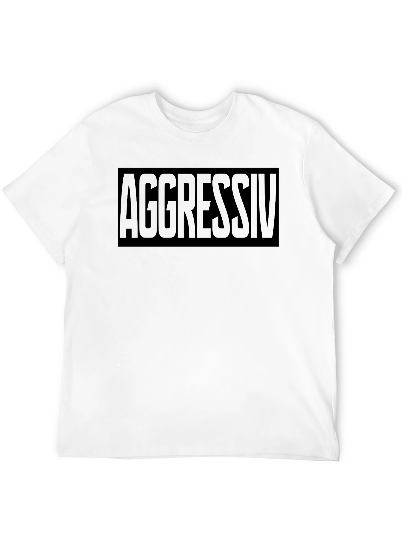 Aggressive Black Graphic Tee - Bold Statement T-Shirt