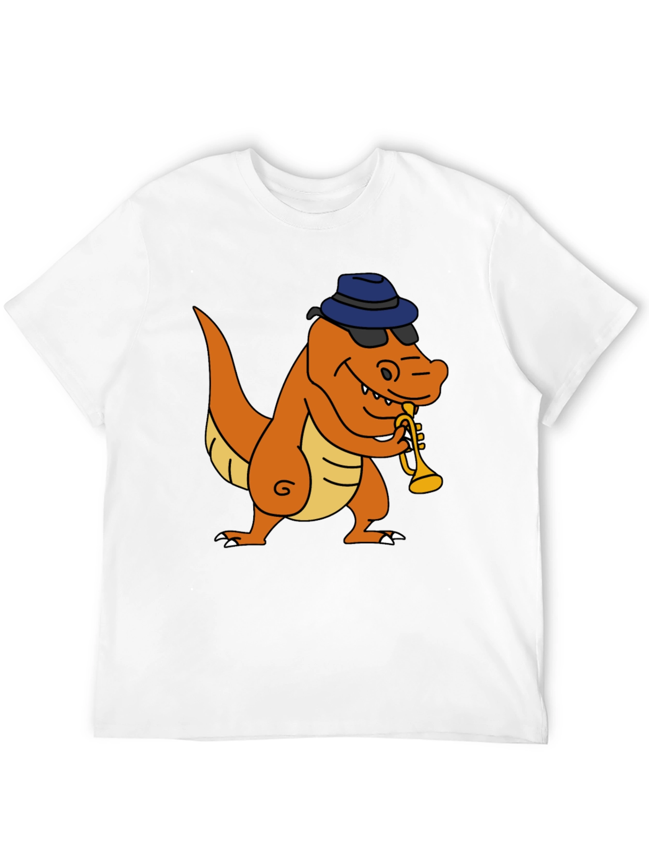 Dino Trumpet Player Graphic T-Shirt