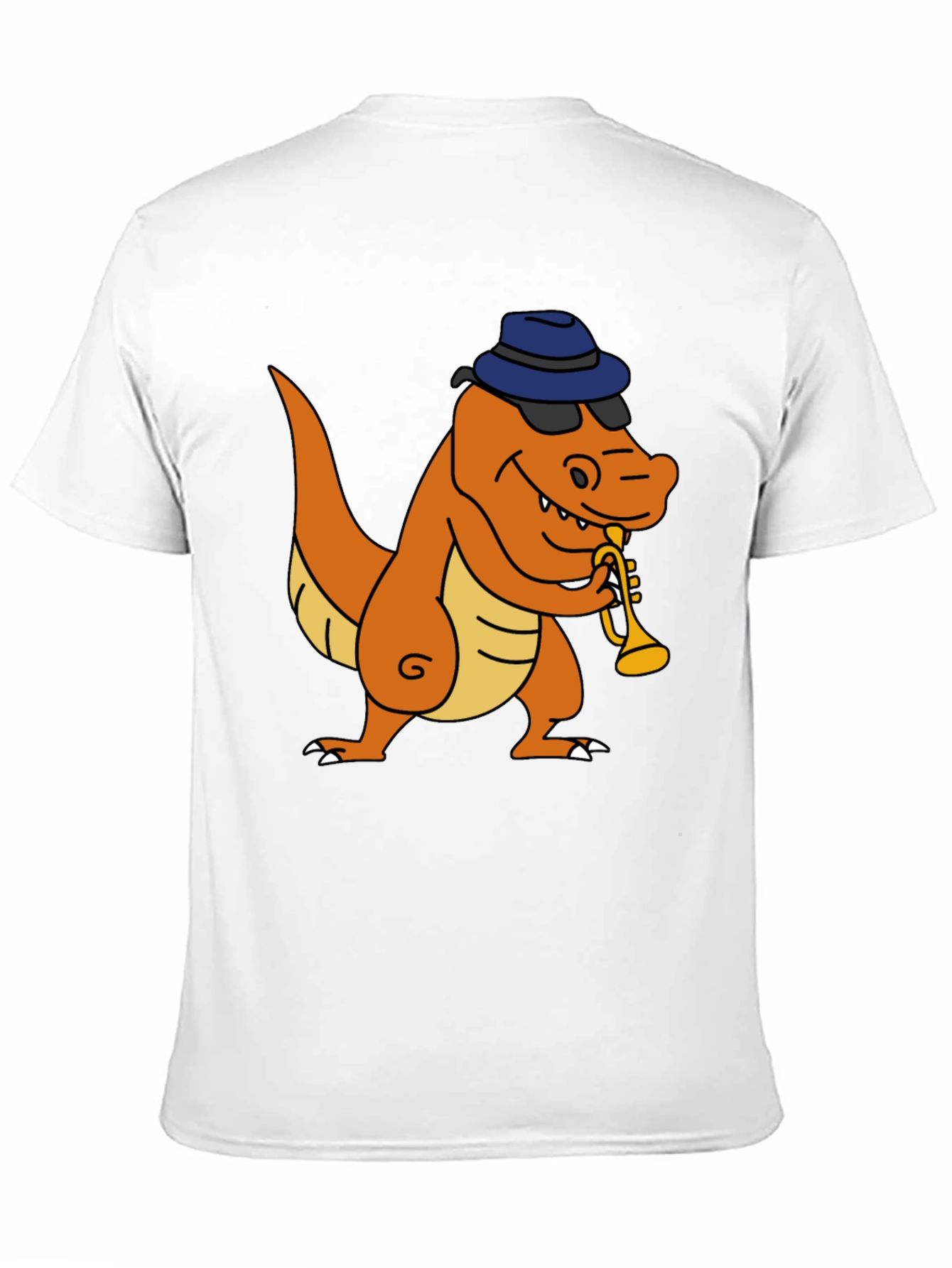 Dino Trumpet Player Graphic T-Shirt