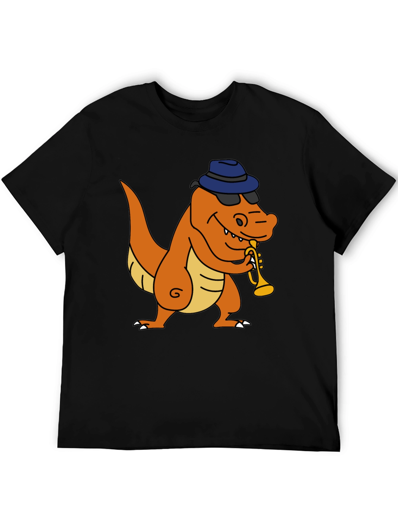 Dino Trumpet Player Graphic T-Shirt