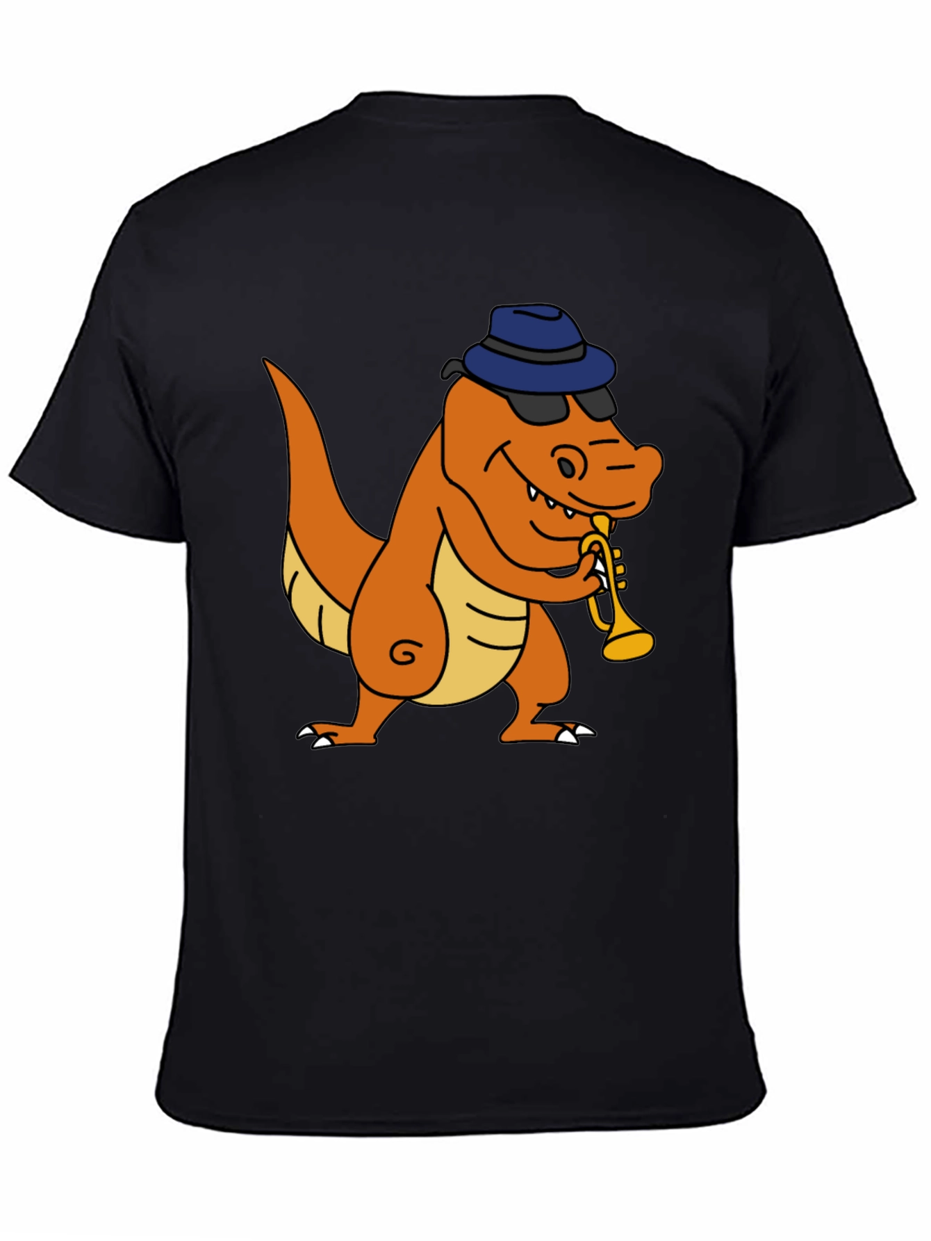 Dino Trumpet Player Graphic T-Shirt