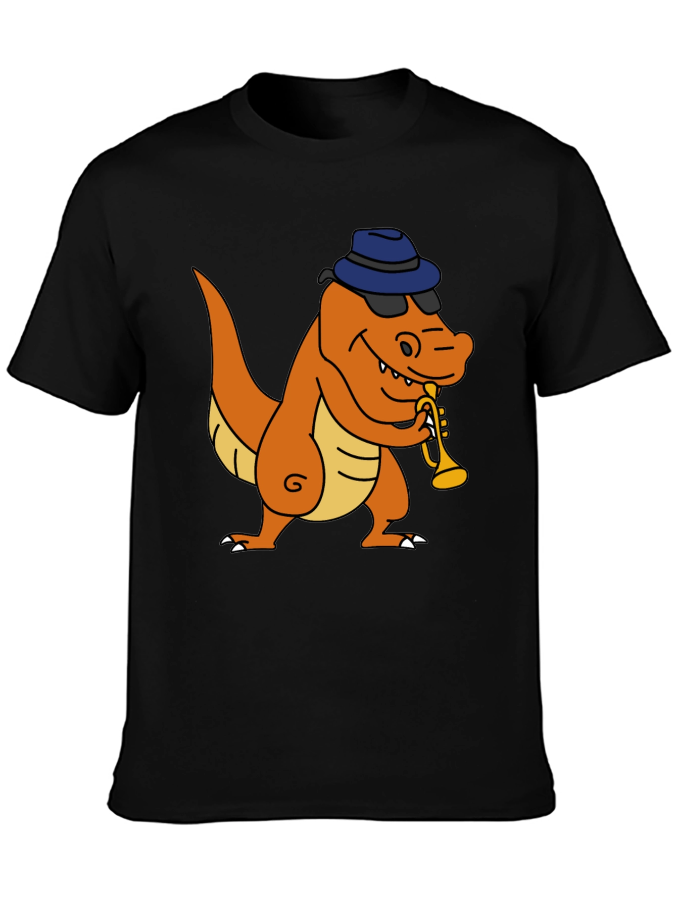 Dino Trumpet Player Graphic T-Shirt