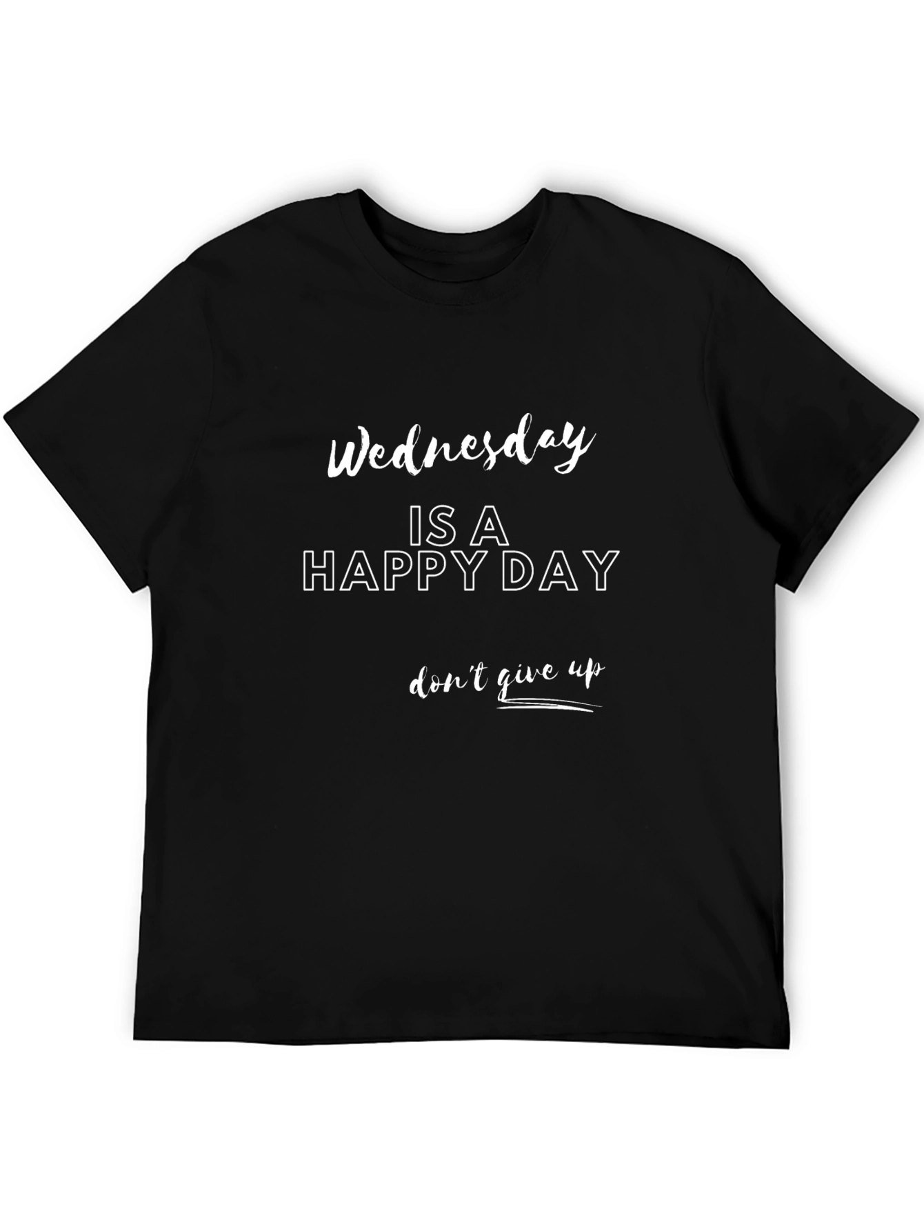 Wednesday Happy Day Black T-Shirt