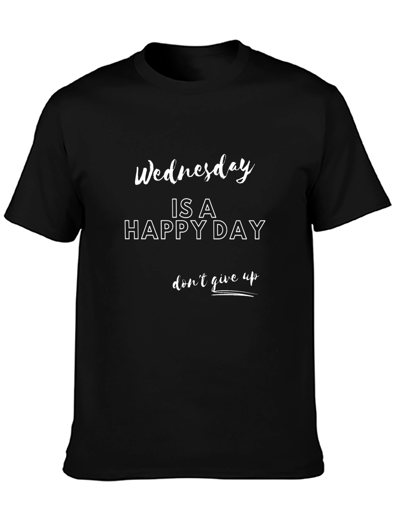 Wednesday Happy Day Black T-Shirt