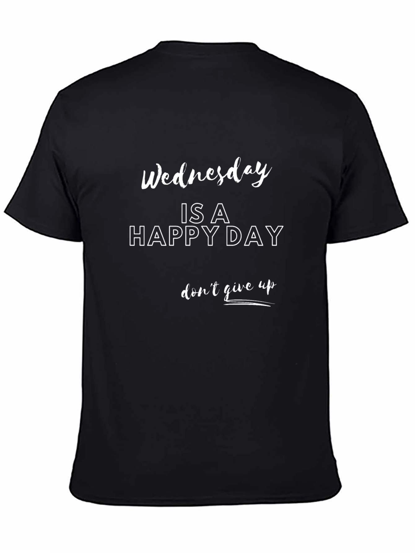 Wednesday Happy Day Black T-Shirt