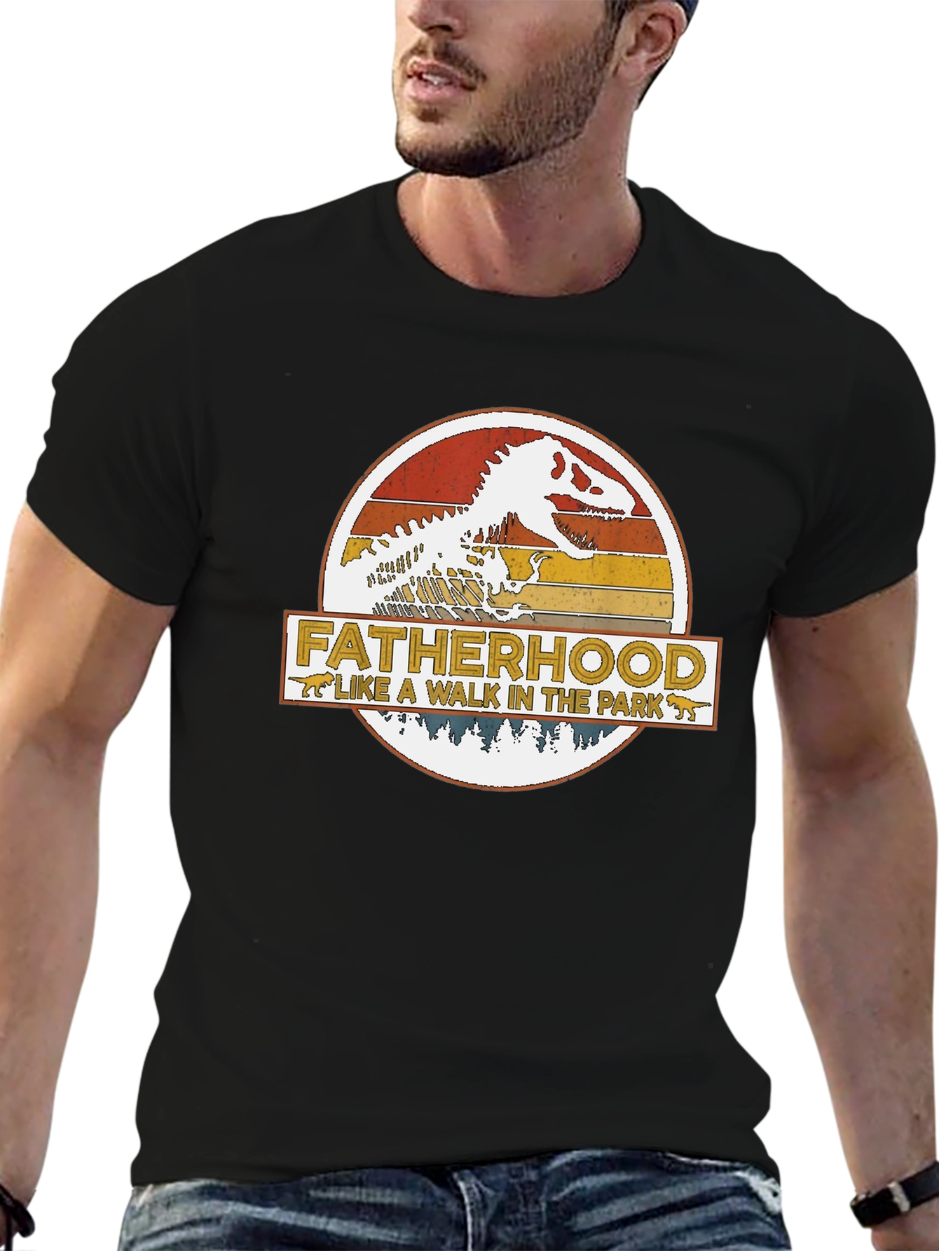 Fatherhood Dinosaur T-Shirt - Walk in the Park