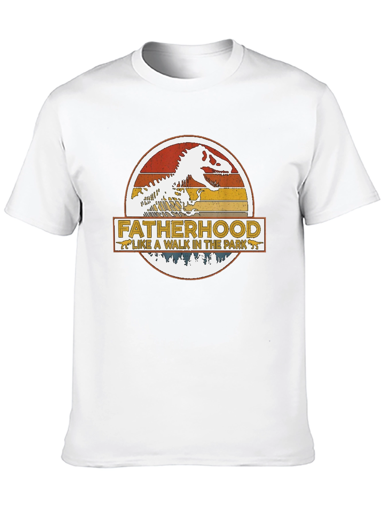 Fatherhood Dinosaur T-Shirt - Walk in the Park