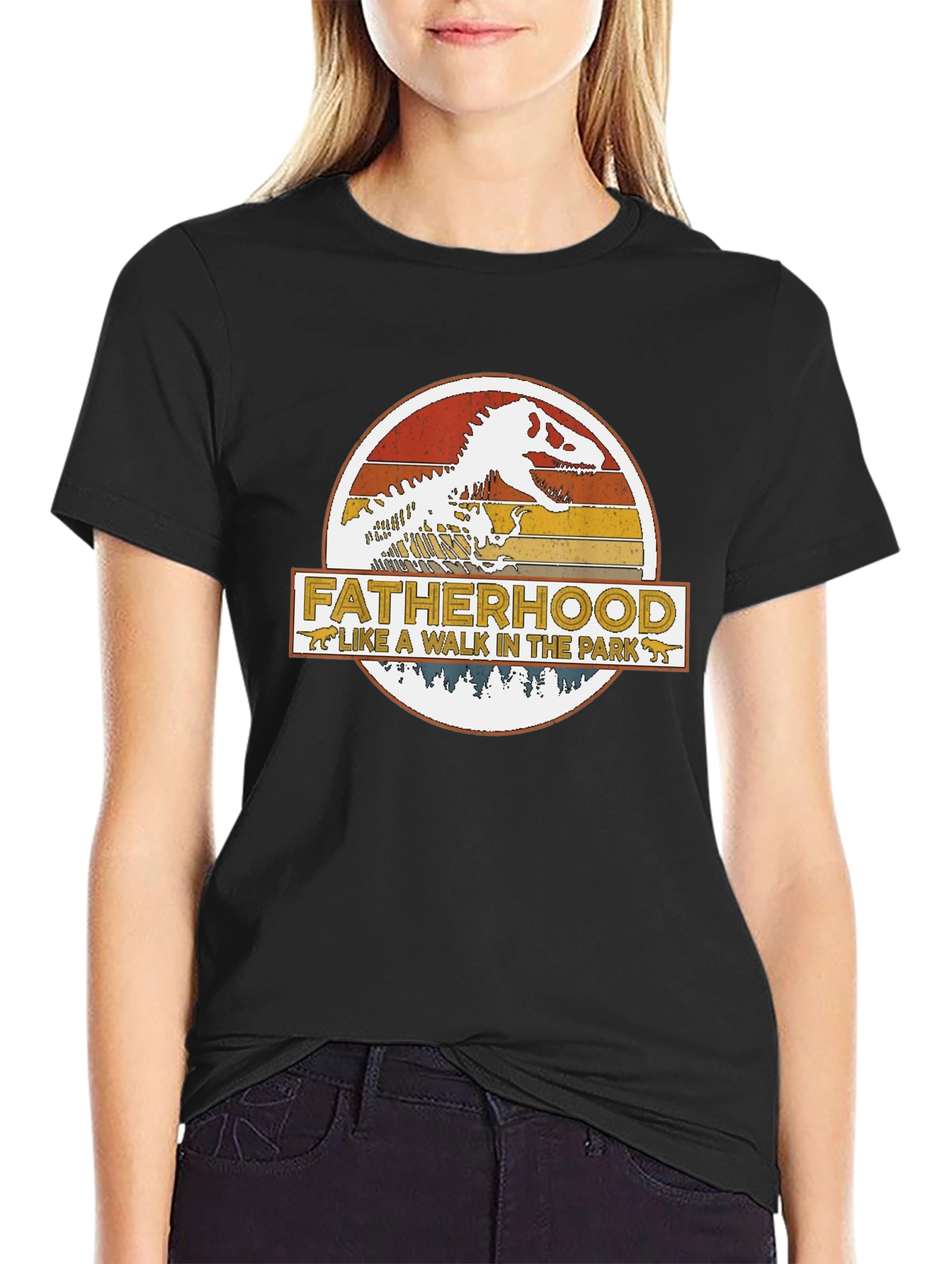 Fatherhood Dinosaur T-Shirt - Walk in the Park