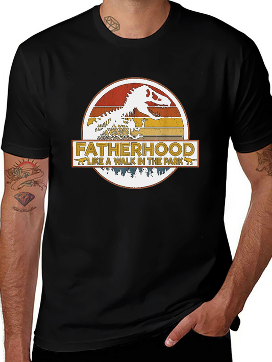Fatherhood Dinosaur T-Shirt - Walk in the Park