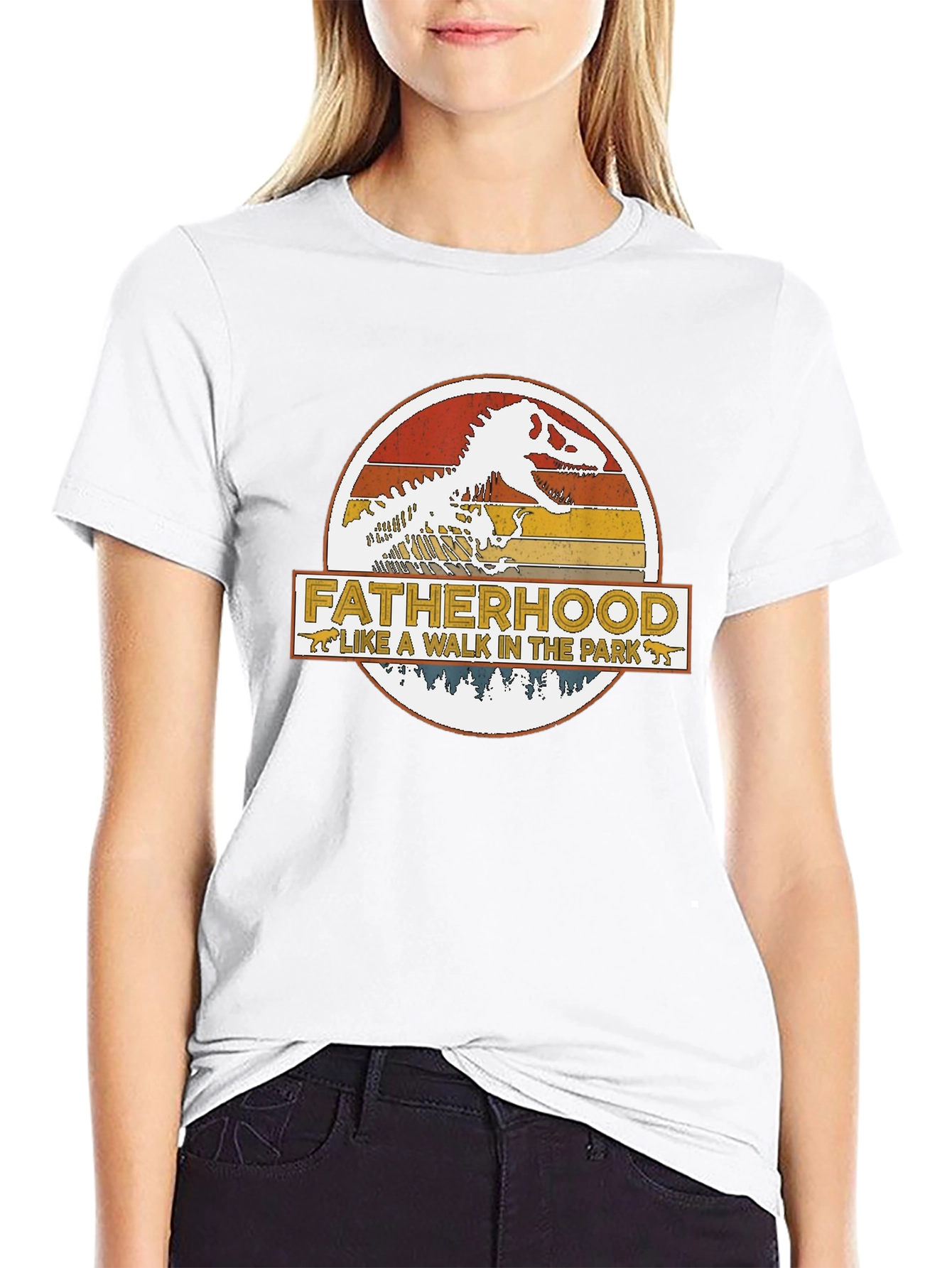 Fatherhood Dinosaur T-Shirt - Walk in the Park