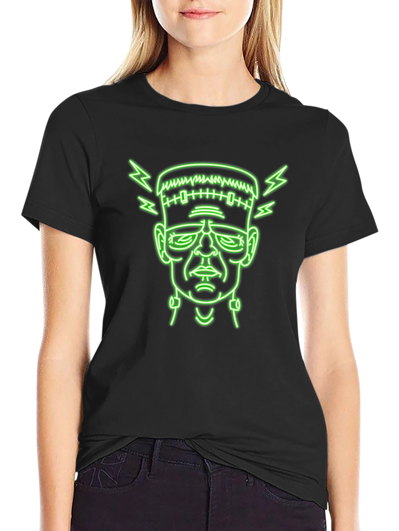 Frankenstein Neon Graphic T-Shirt