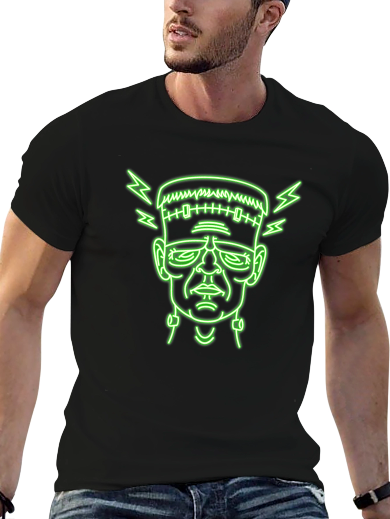 Frankenstein Neon Graphic T-Shirt