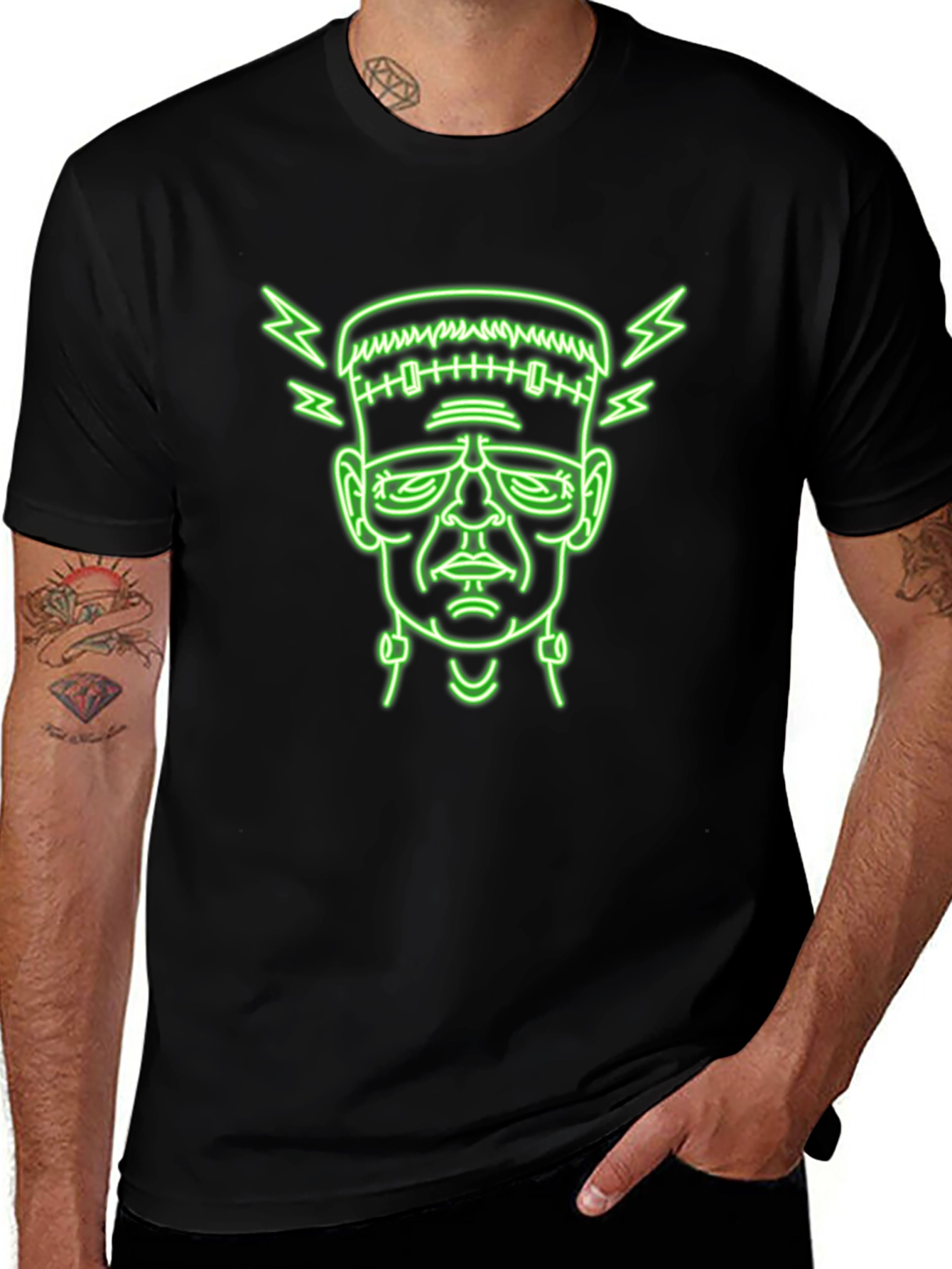 Frankenstein Neon Graphic T-Shirt