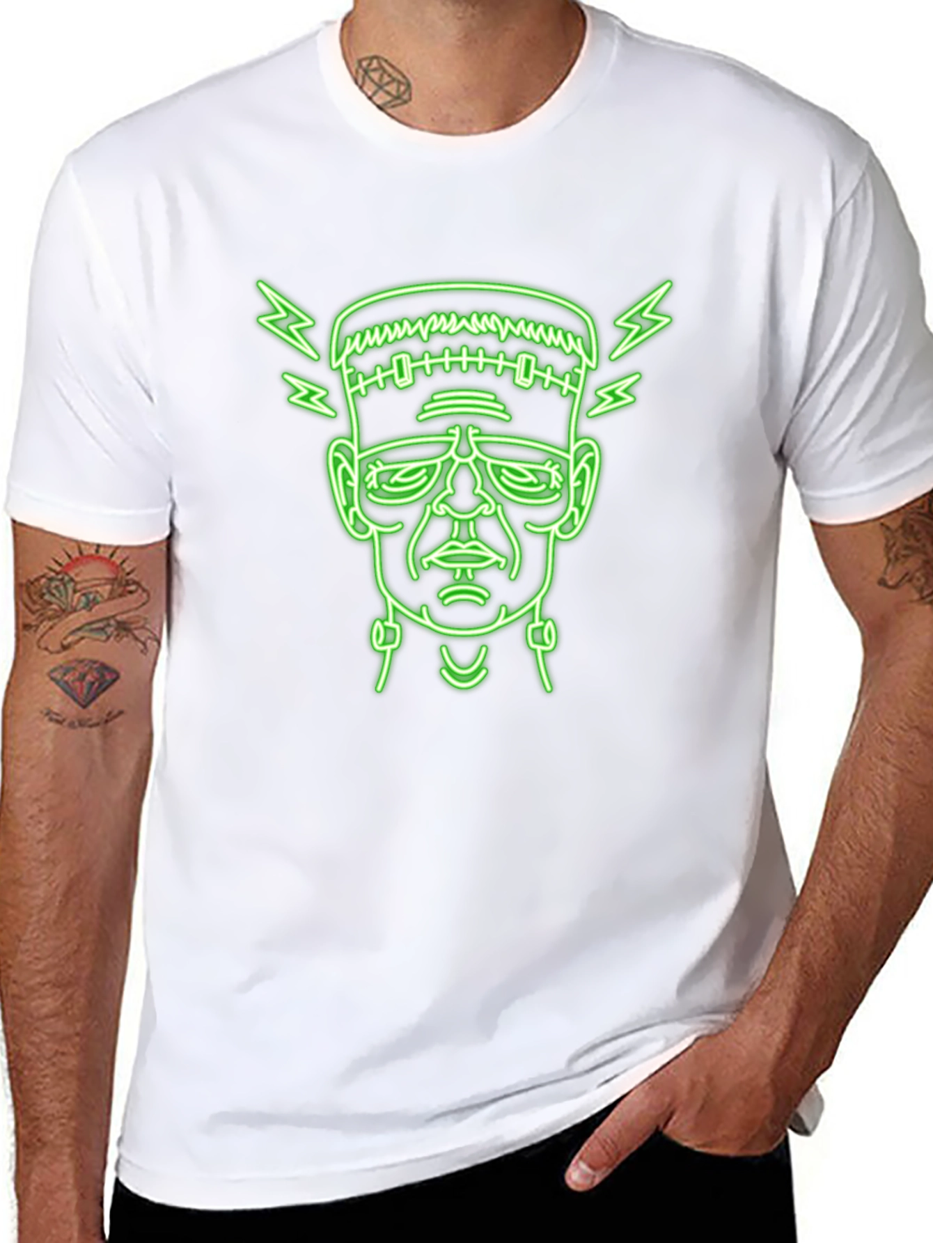 Frankenstein Neon Graphic T-Shirt