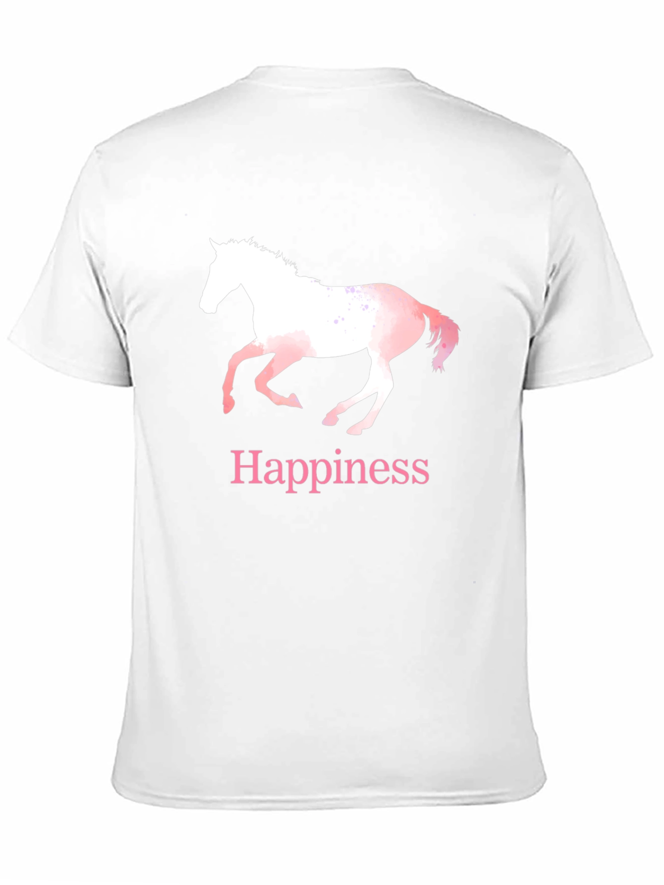 Happiness Horse T-Shirt - Black Cotton Tee