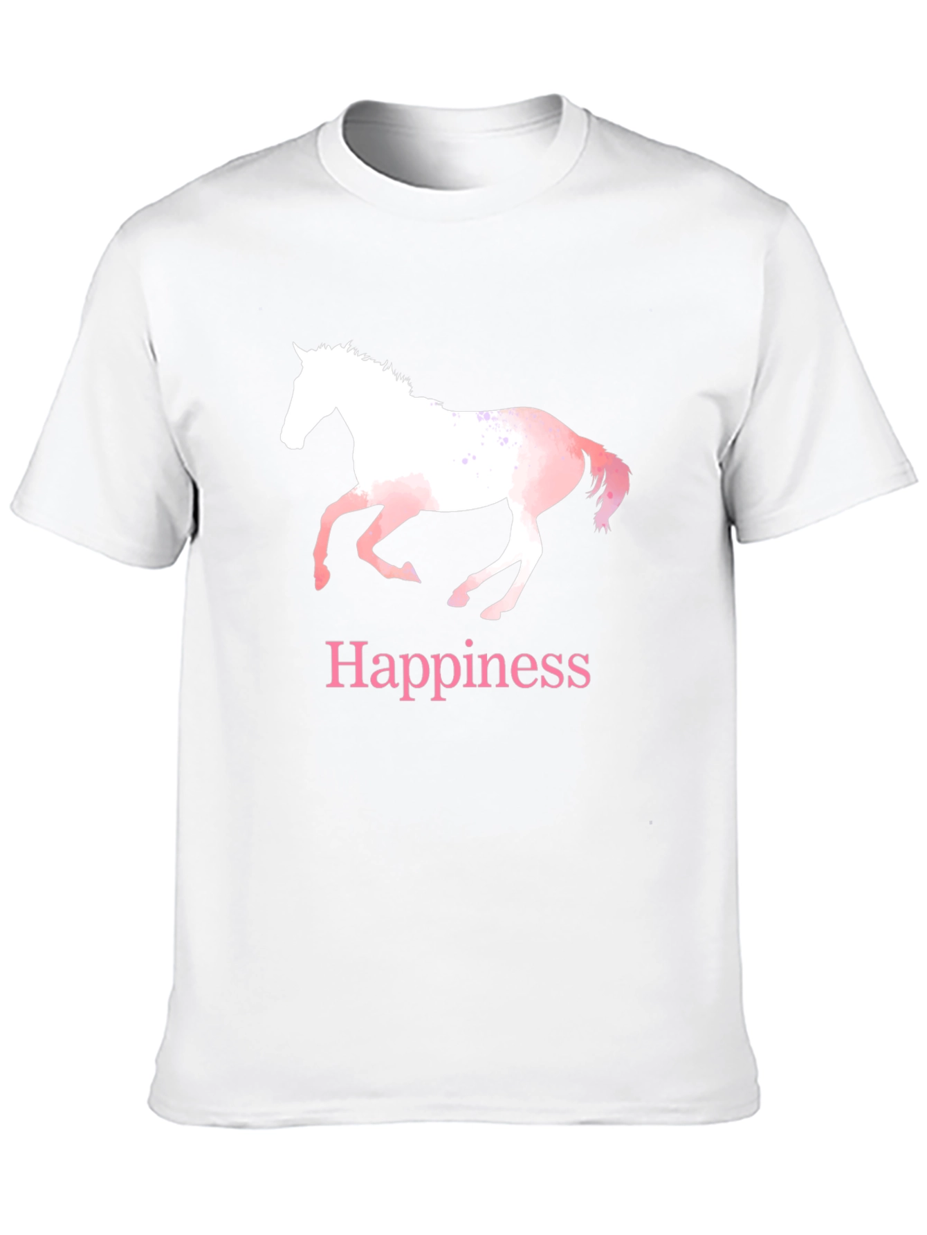 Happiness Horse T-Shirt - Black Cotton Tee