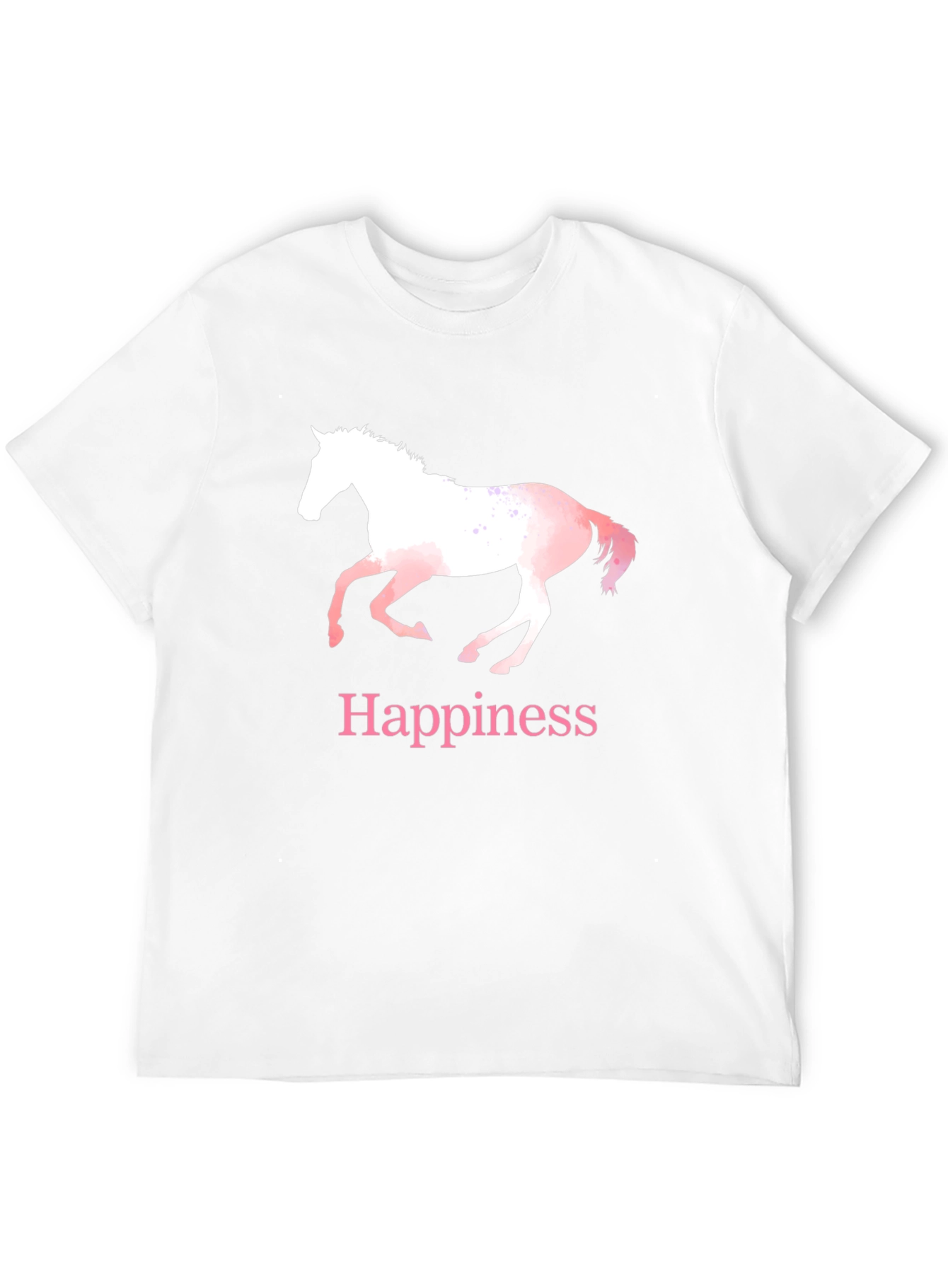 Happiness Horse T-Shirt - Black Cotton Tee